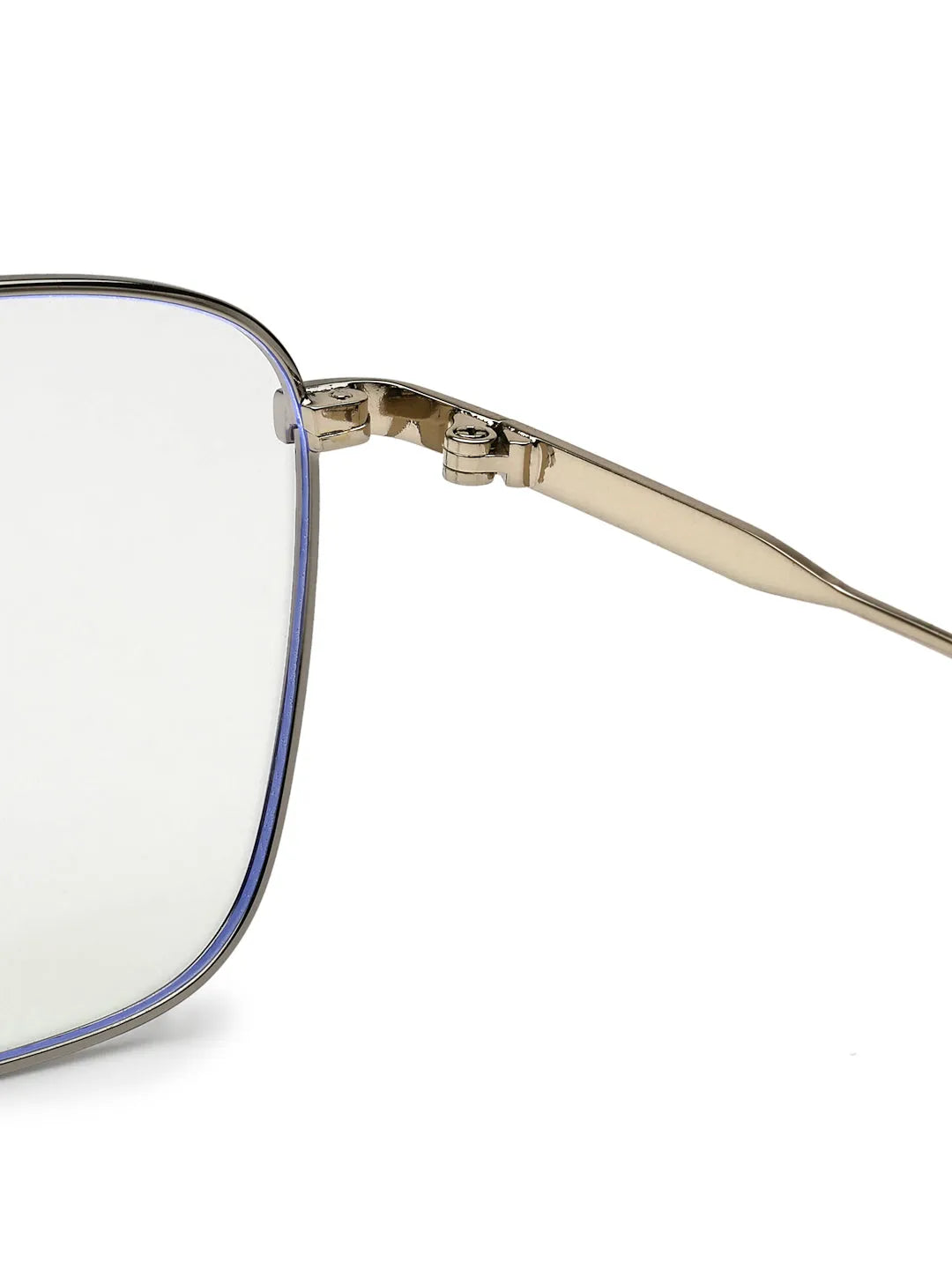 Nova | Black & Silver Medium Full Rim Square Computer Glasses for Men & Women [Blue Block]