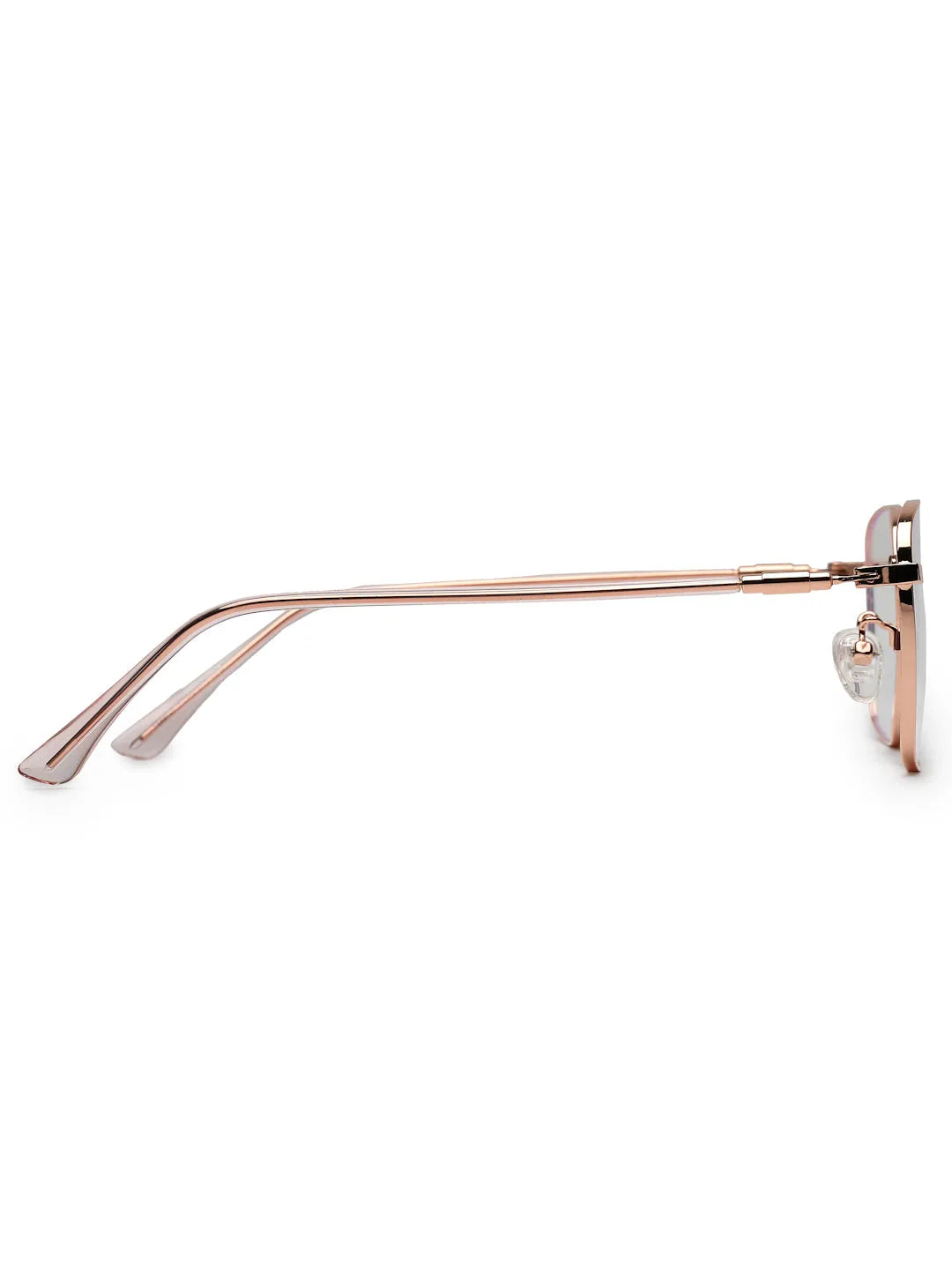 Fyrion | Rose Gold Medium Full Rim RECTANGLE Computer Glasses for Men & Women [Blue Block]