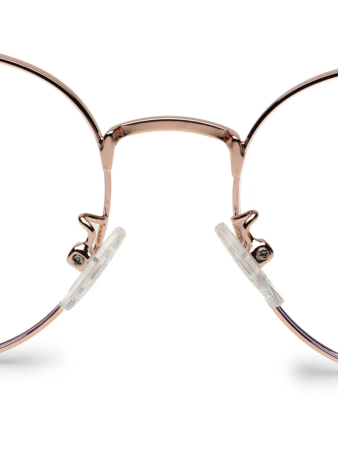 Galveris | Black & Rose Gold Small Full Rim Round Computer Glasses for Men & Women [Blue Block]