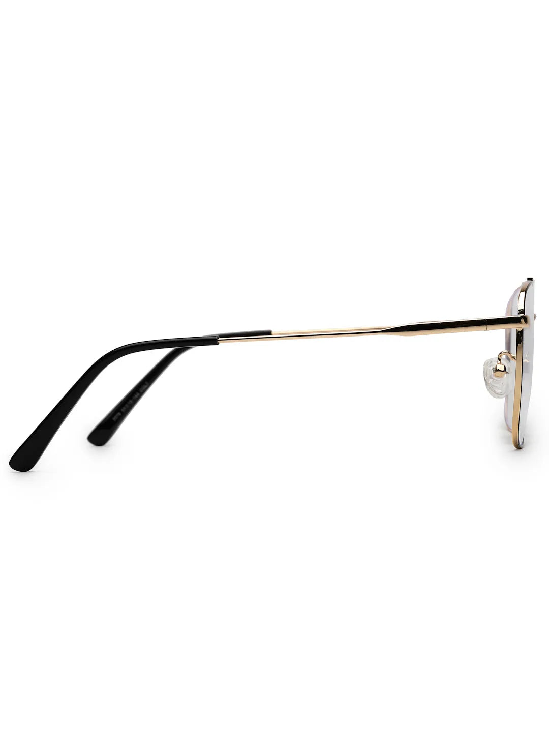 Nova | Black & Gold Medium Full Rim Square Computer Glasses for Men & Women [Blue Block]