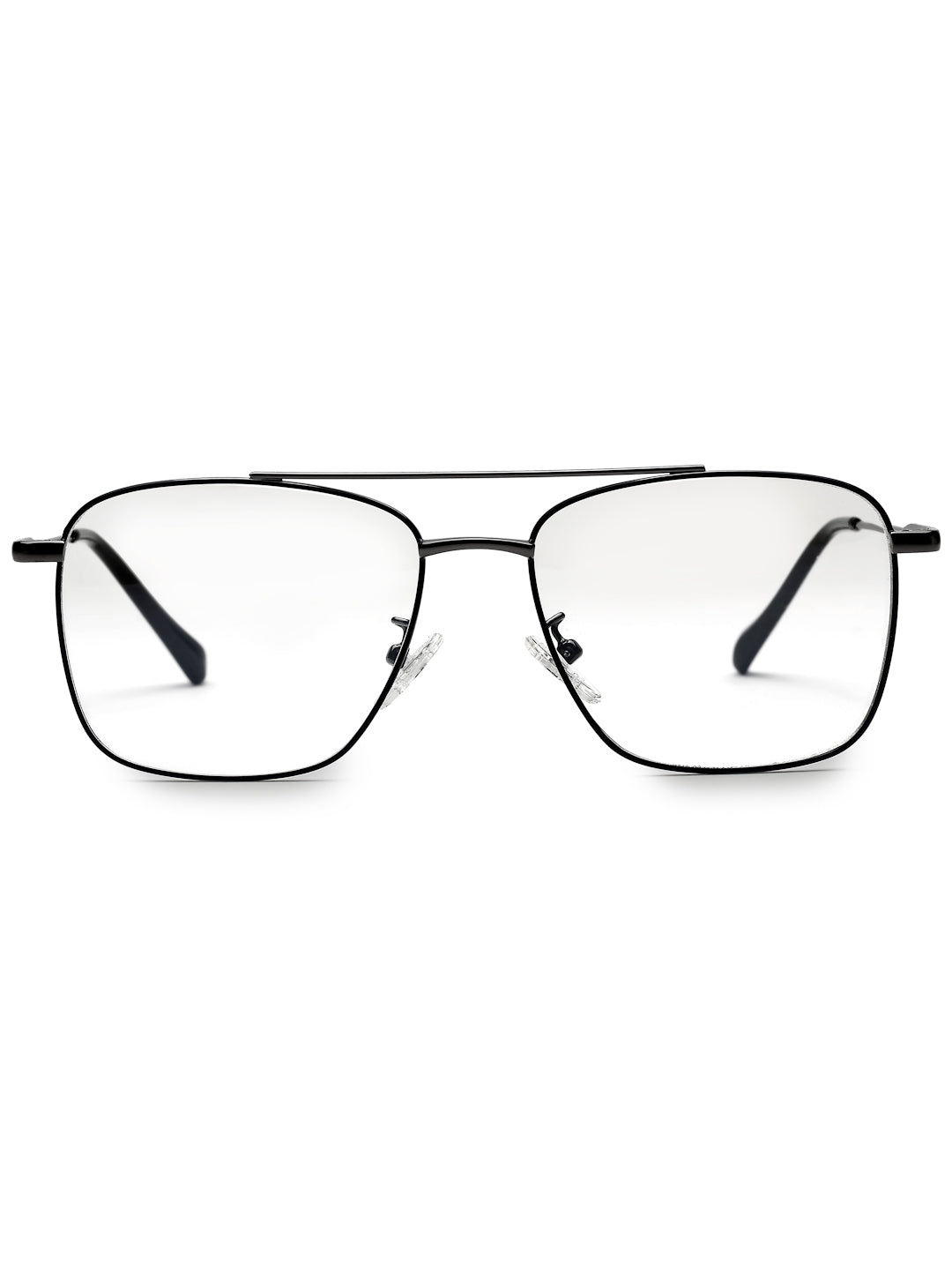 Nova | Mat Black Medium Full Rim Square Computer Glasses for Men & Women [Blue Block]