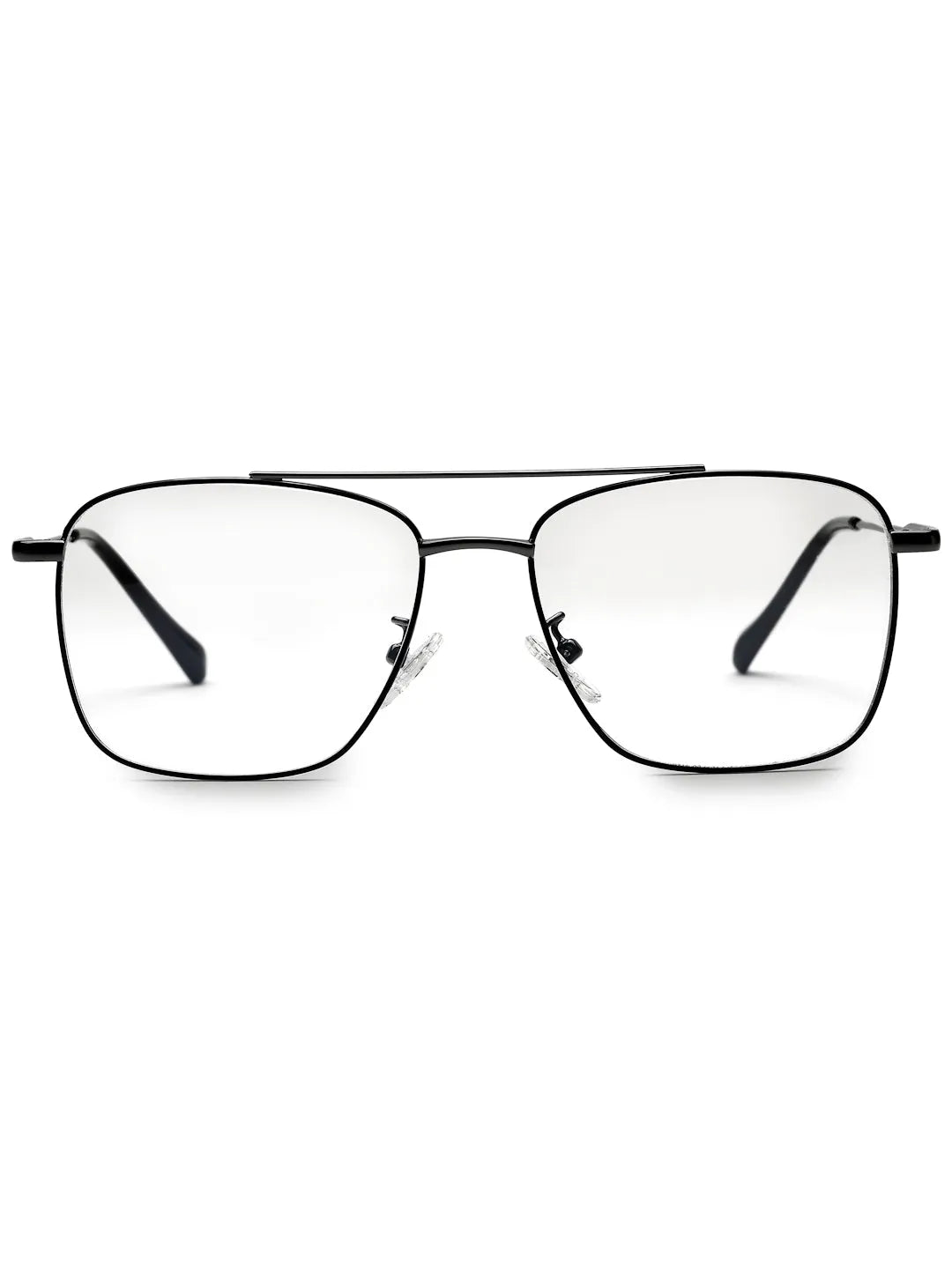 Nova | Mat Black Medium Full Rim Square Computer Glasses for Men & Women [Blue Block]