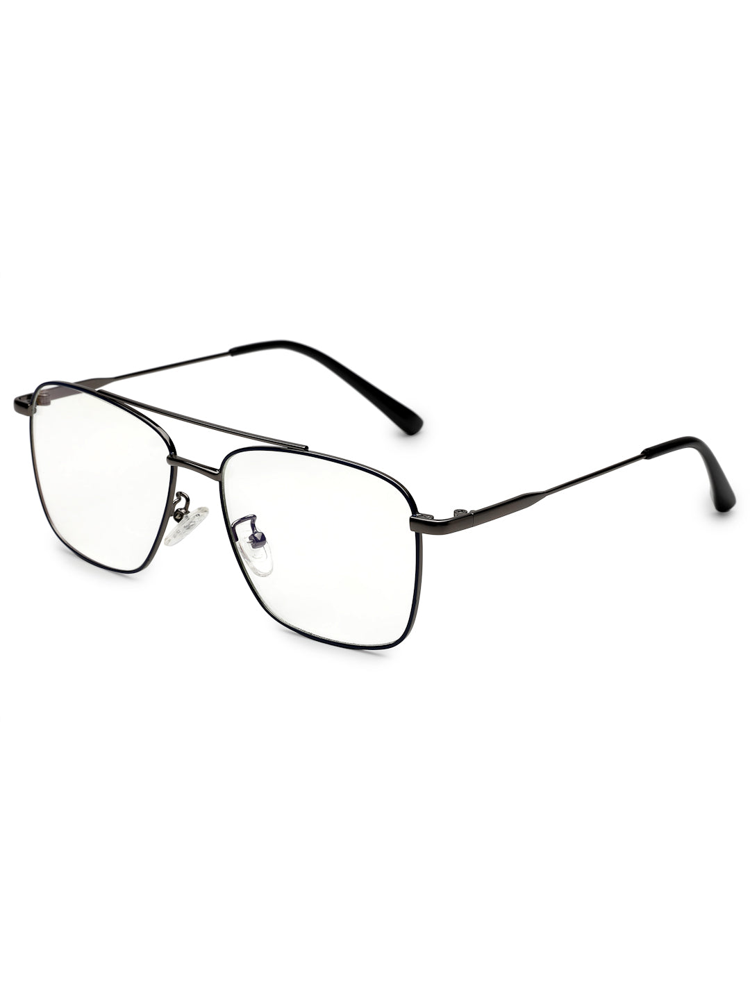 Nova | Mat Black Medium Full Rim Square Computer Glasses for Men & Women [Blue Block]