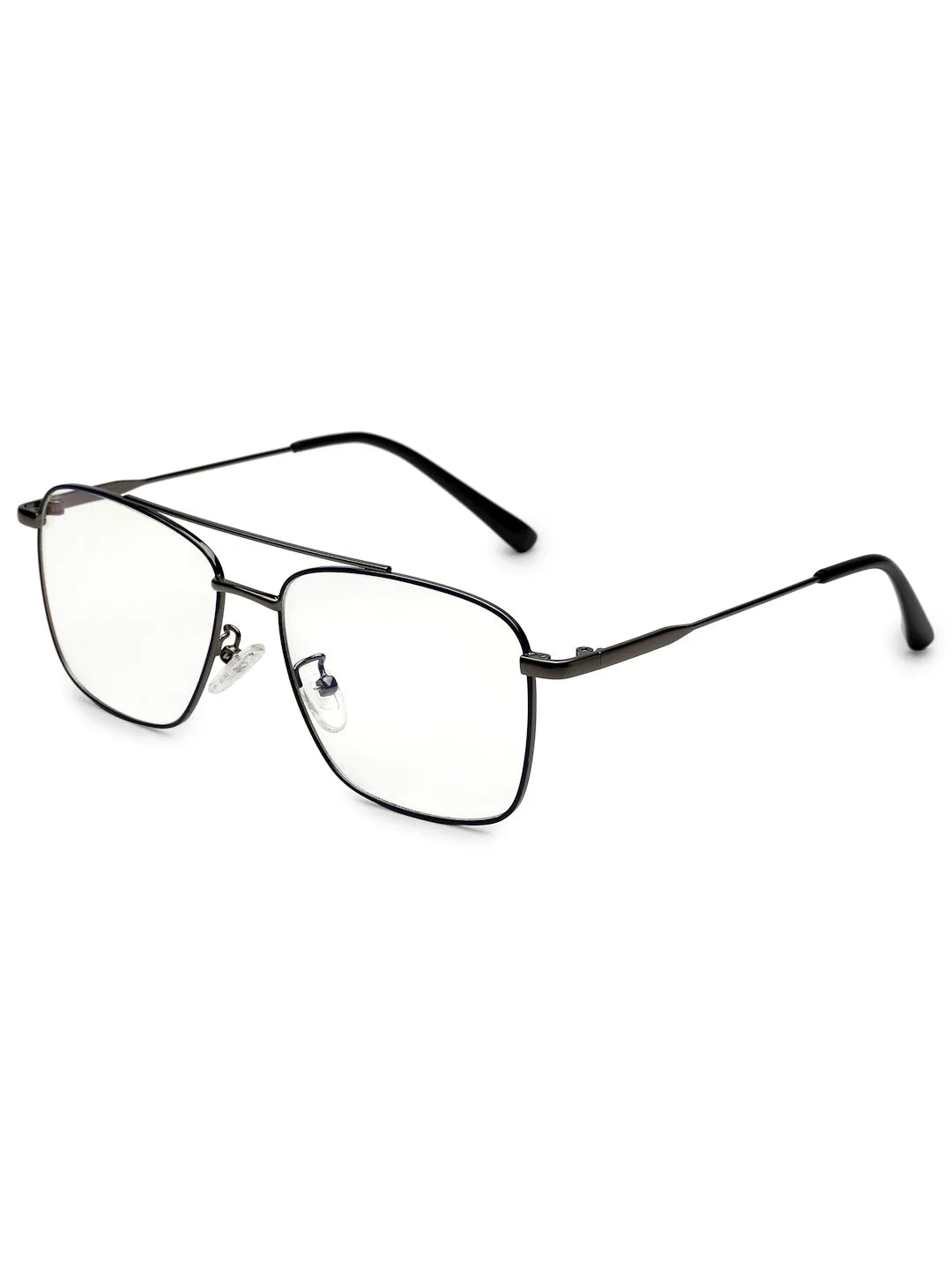 Nova | Mat Black Medium Full Rim Square Computer Glasses for Men & Women [Blue Block]