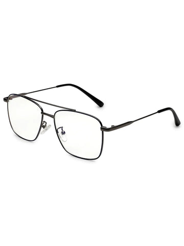 Nova | Mat Black Medium Full Rim Square Computer Glasses for Men & Women [Blue Block]