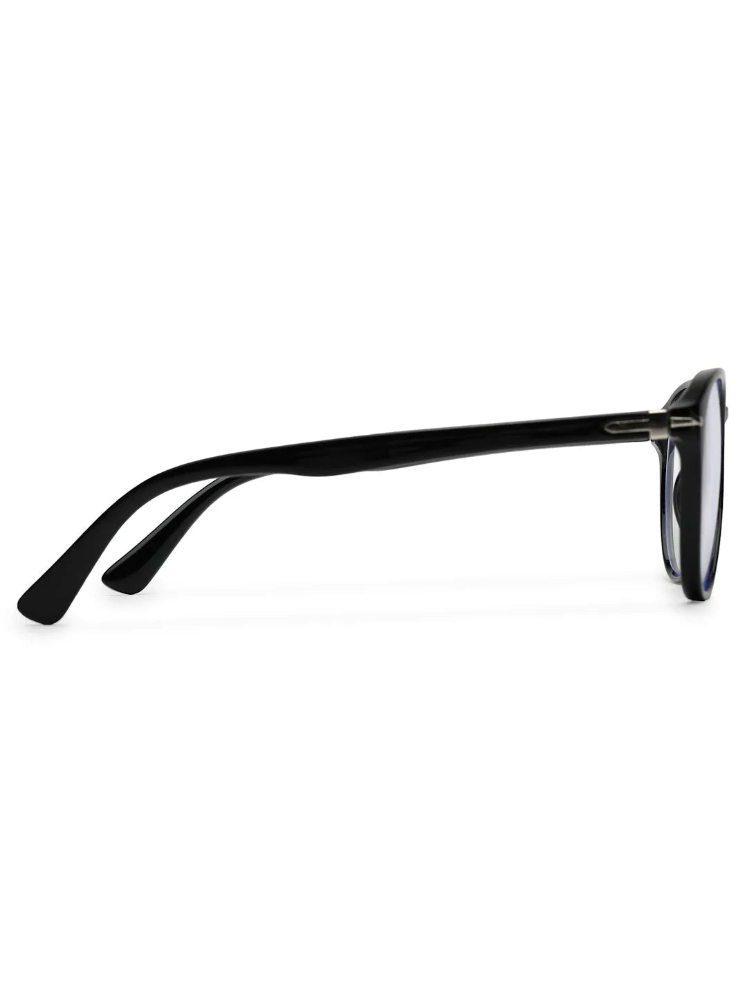 Arcane | Black Small Full Rim Aviator with Lock Side Hinges Computer Glasses for Men & Women [Blue Block]