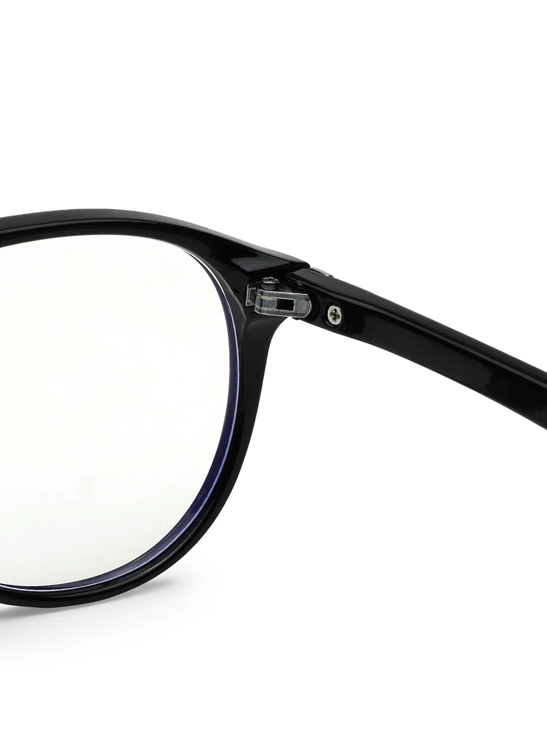 Arcane | Black Small Full Rim Aviator with Lock Side Hinges Computer Glasses for Men & Women [Blue Block]