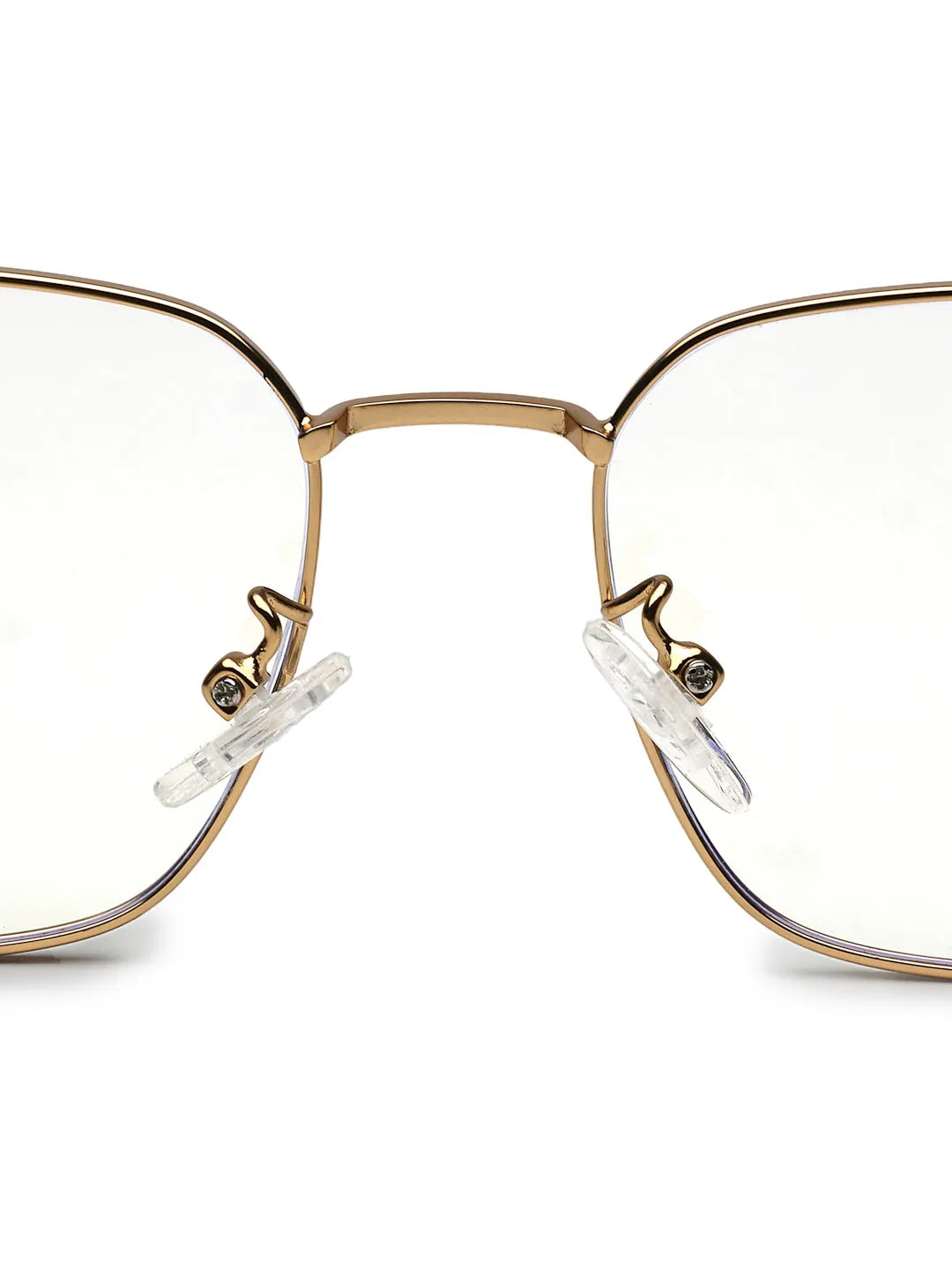 Fyrion | Black & Gold Medium Full Rim RECTANGLE Computer Glasses for Men & Women [Blue Block]