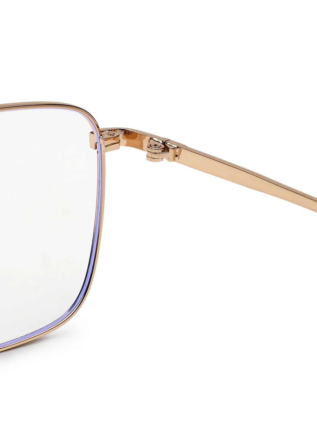 Neuron | Black & Golden Medium Full Rim RECTANGLE Computer Glasses for Men & Women [Blue Block]