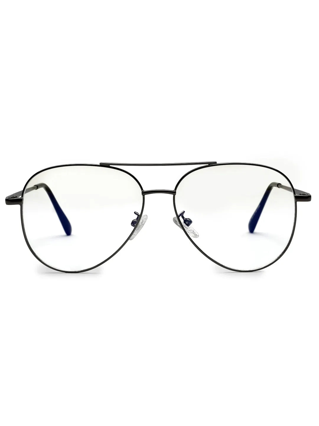 Gravion | Grey Medium Full Rim Aviator Computer Glasses for Men & Women [Blue Block]