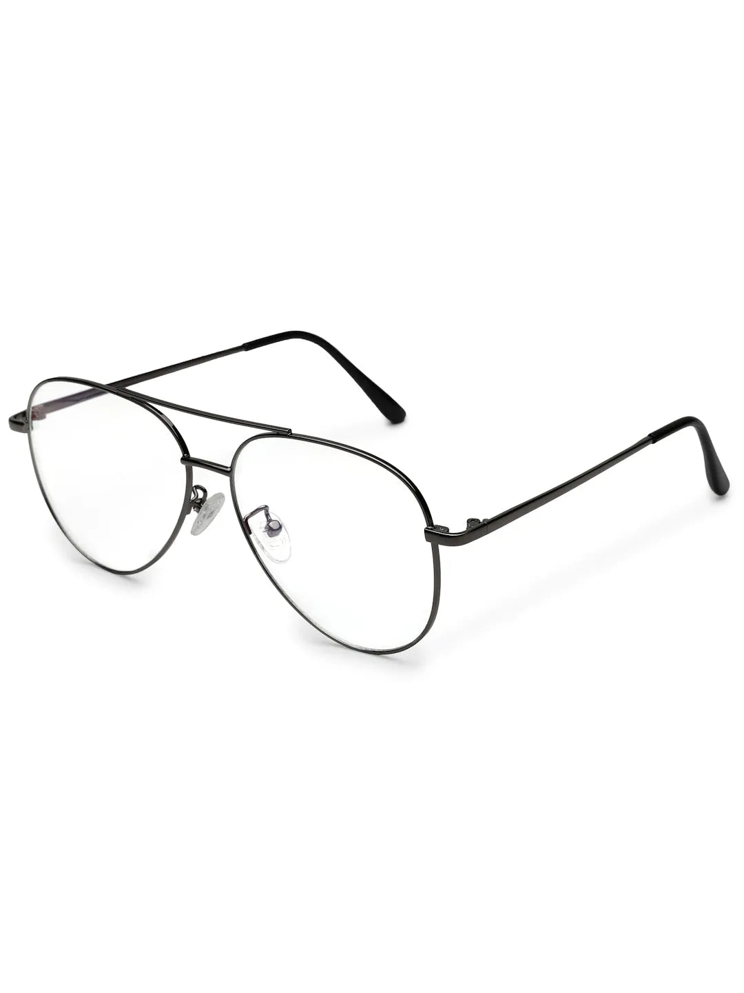 Gravion | Grey Medium Full Rim Aviator Computer Glasses for Men & Women [Blue Block]