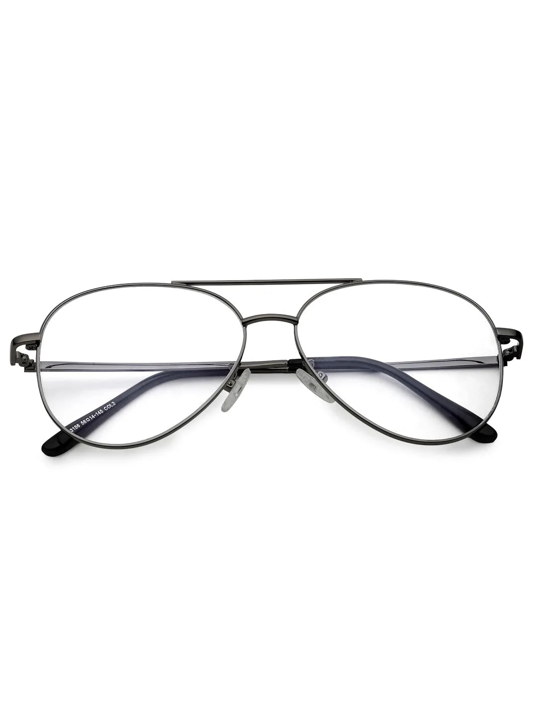 Gravion | Grey Medium Full Rim Aviator Computer Glasses for Men & Women [Blue Block]