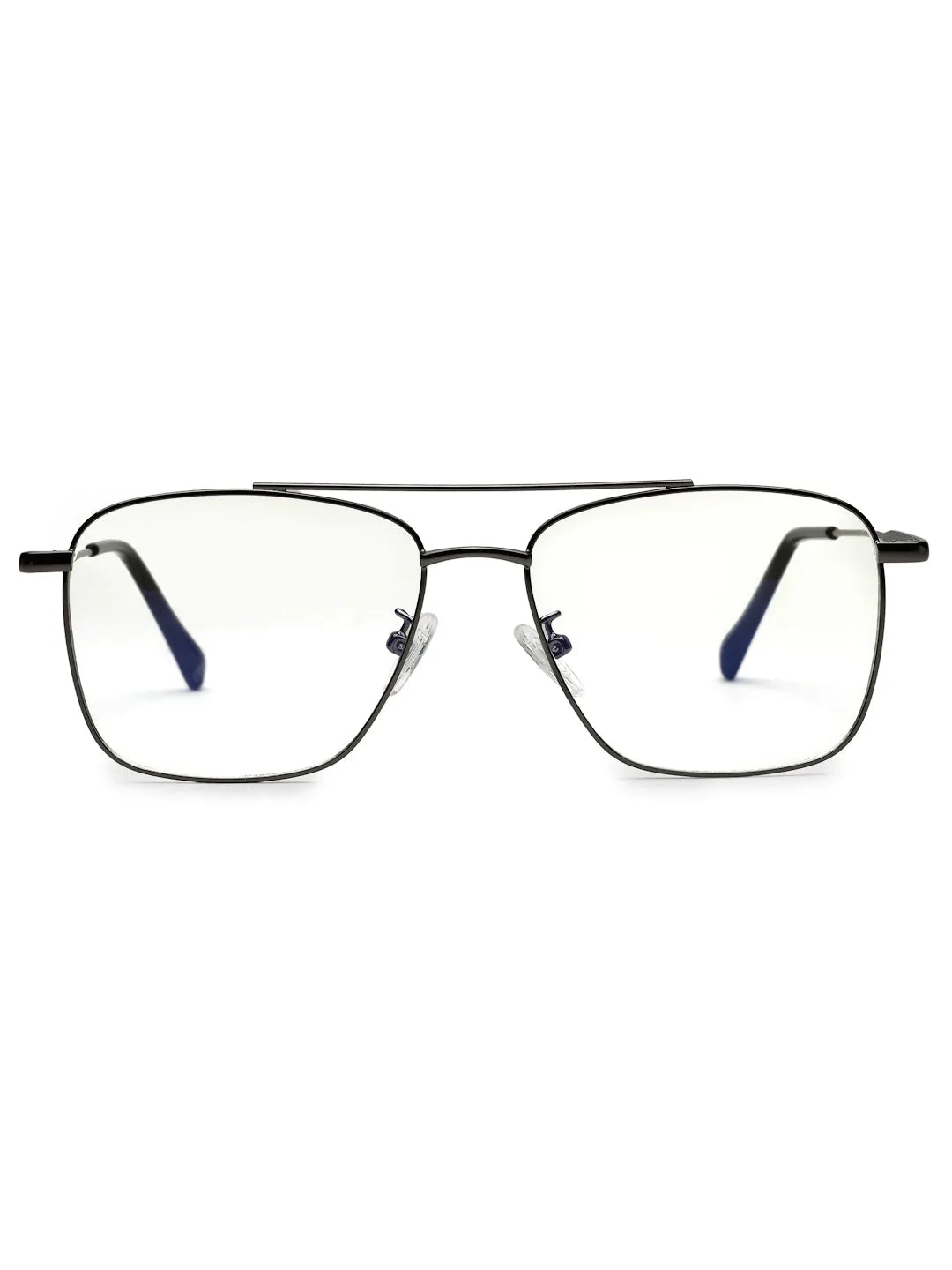 Nova | Grey Medium Full Rim Square Computer Glasses for Men & Women [Blue Block]