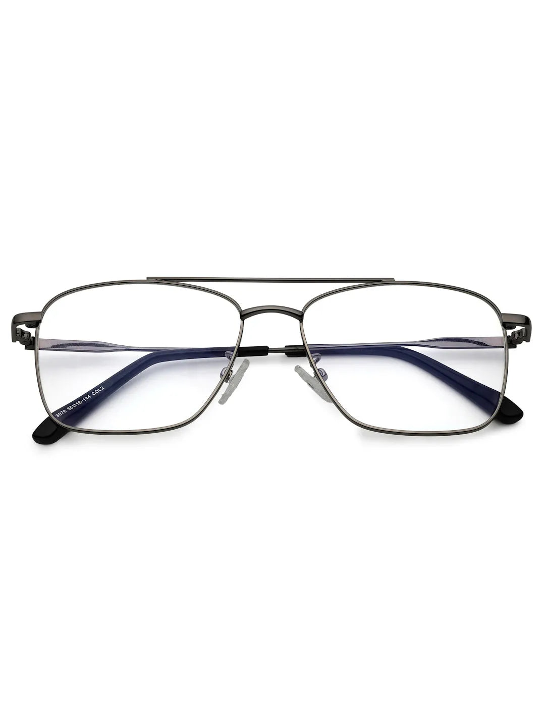 Nova | Grey Medium Full Rim Square Computer Glasses for Men & Women [Blue Block]