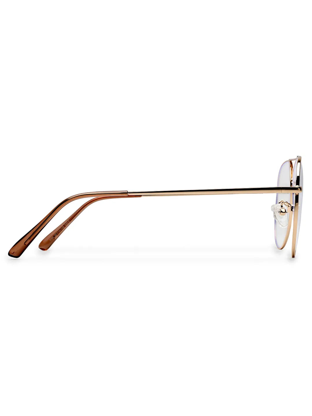 Gravion | Golden Medium Full Rim Aviator Computer Glasses for Men & Women [Blue Block]