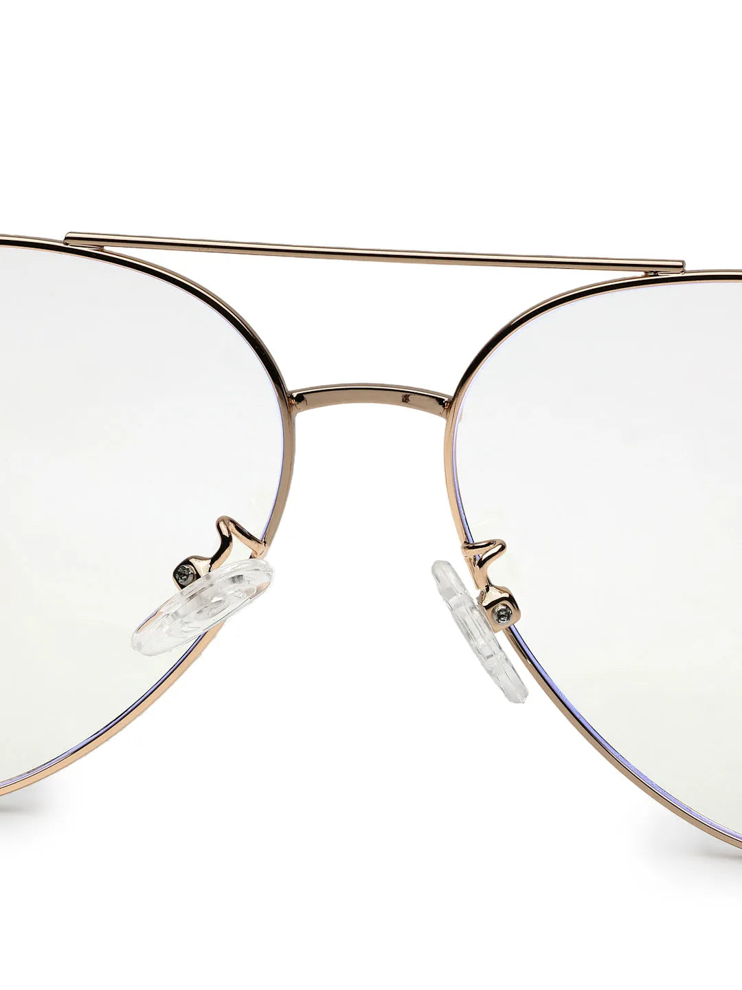 Gravion | Golden Medium Full Rim Aviator Computer Glasses for Men & Women [Blue Block]
