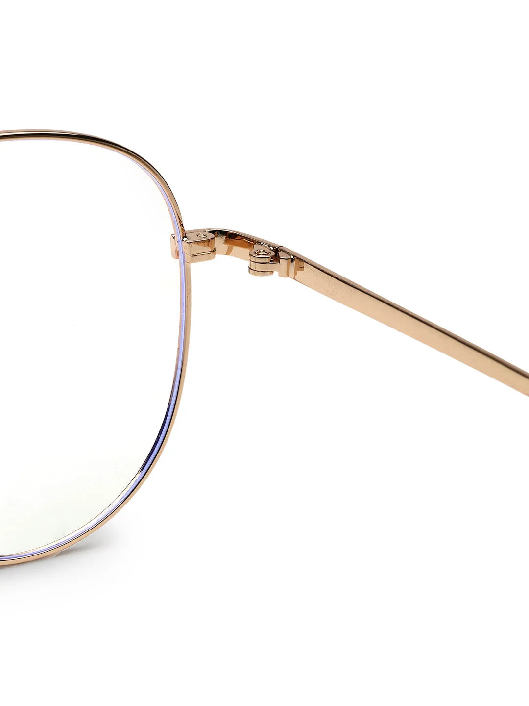 Gravion | Golden Medium Full Rim Aviator Computer Glasses for Men & Women [Blue Block]