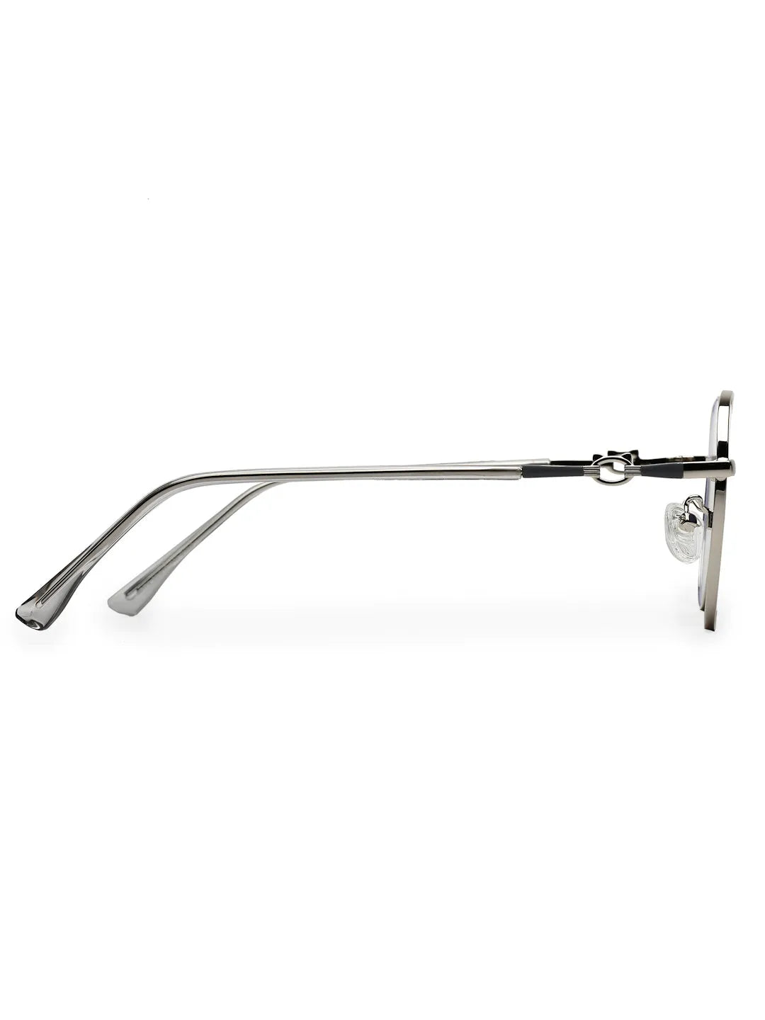 Astrid | Silver Medium Full Rim Oval Computer Glasses for Men & Women [Blue Block]