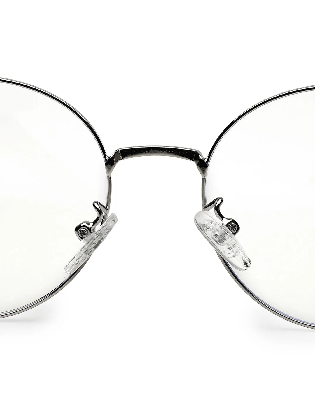 Astrid | Silver Medium Full Rim Oval Computer Glasses for Men & Women [Blue Block]