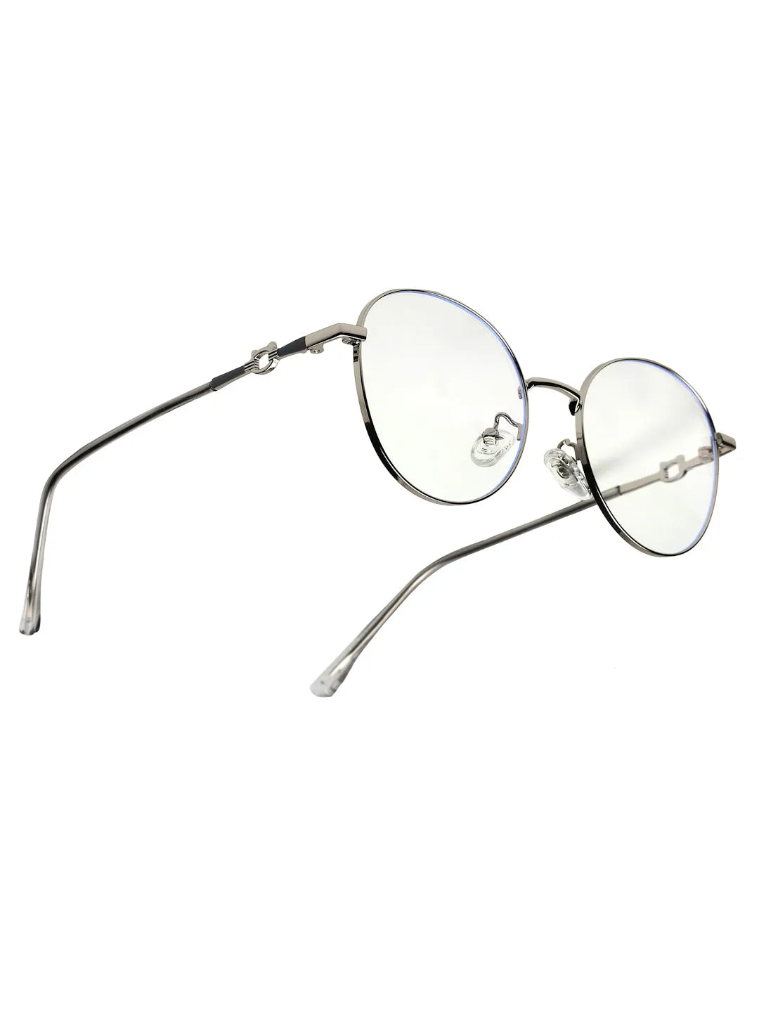 Astrid | Silver Medium Full Rim Oval Computer Glasses for Men & Women [Blue Block]