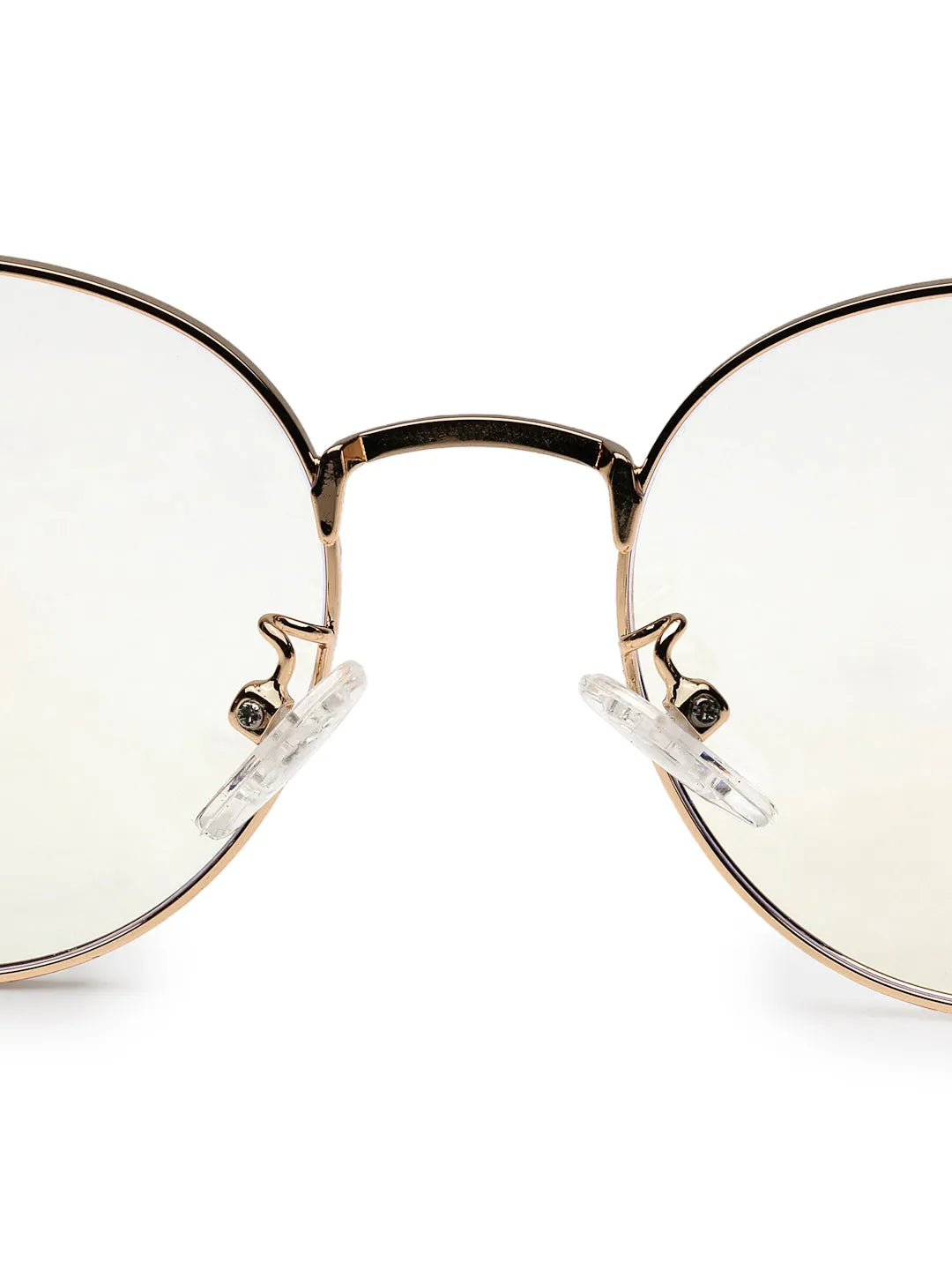 Galveris | Golden Small Full Rim Round Computer Glasses for Men & Women [Blue Block]