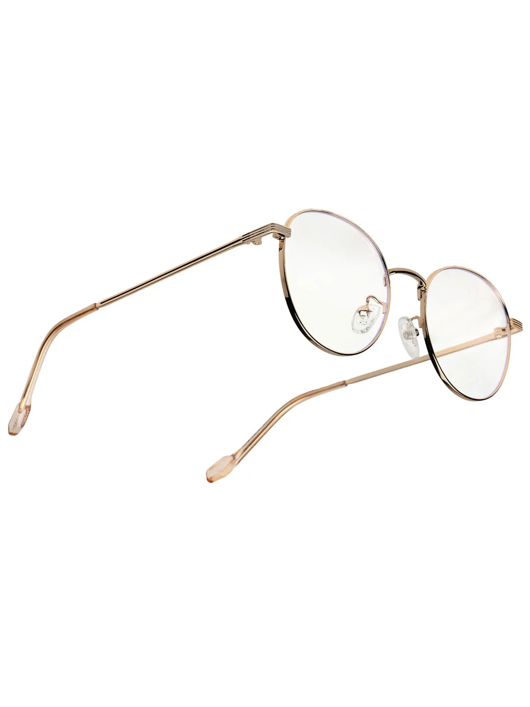 Galveris | Golden Small Full Rim Round Computer Glasses for Men & Women [Blue Block]