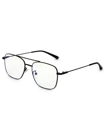 Jovion | Black Medium Full Rim RECTANGLE Computer Glasses for Men & Women [Blue Block]