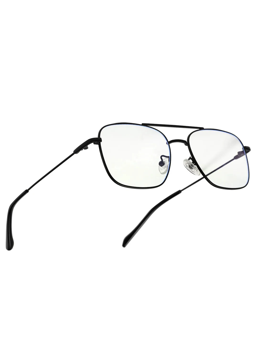 Jovion | Black Medium Full Rim RECTANGLE Computer Glasses for Men & Women [Blue Block]