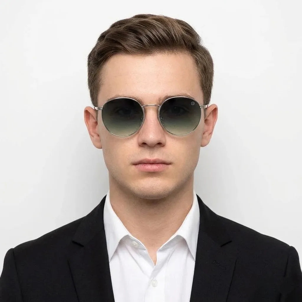 Solyra | Green Medium Full Rim Oval Sunglasses for Men [UV-protected]