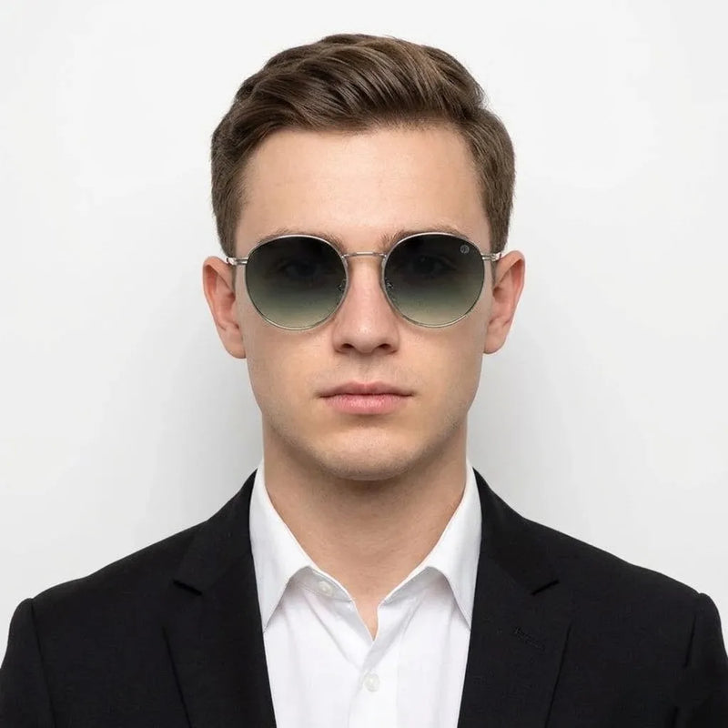 Solyra | Green Medium Full Rim Oval Sunglasses for Men [UV-protected]
