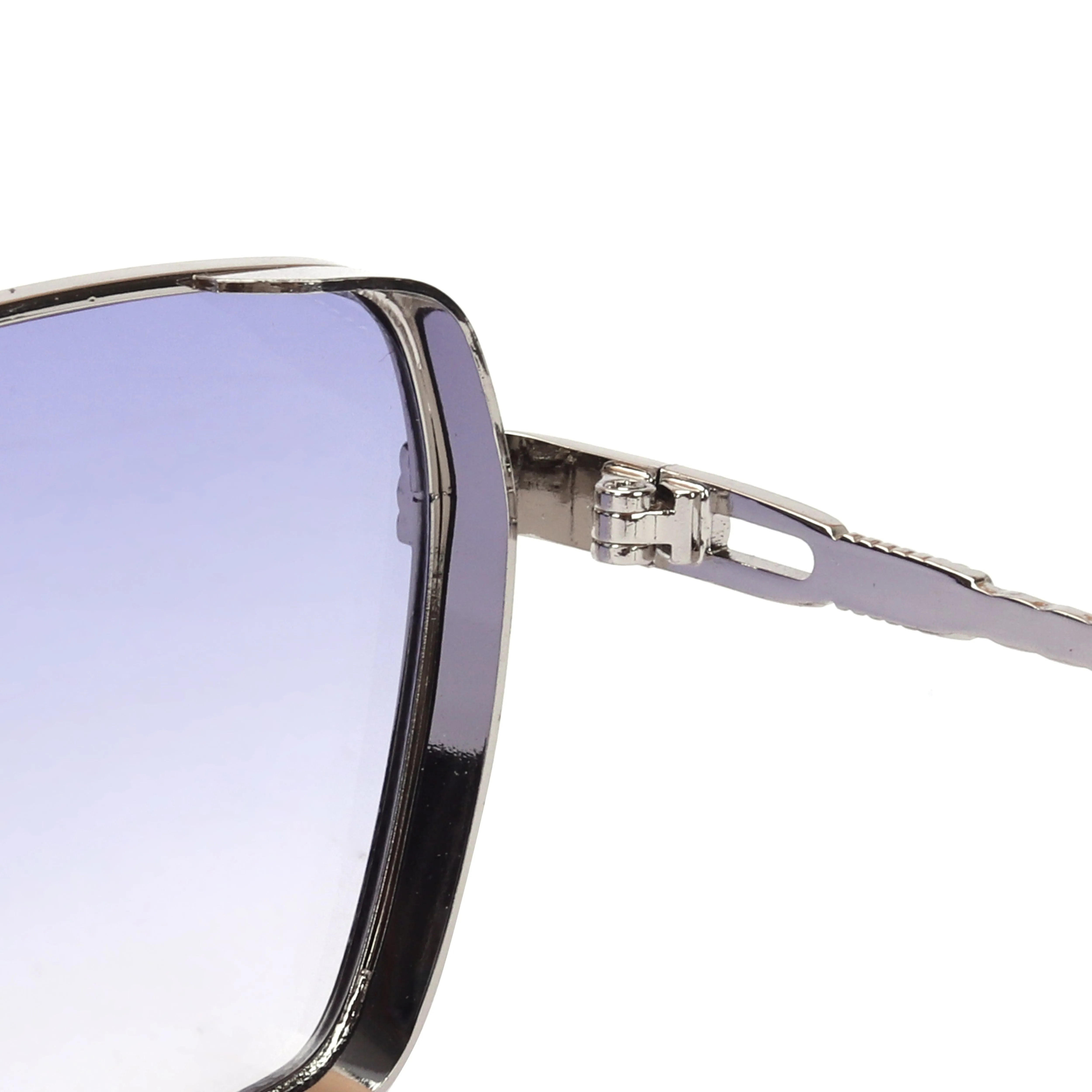 Nyxora | Silver Medium Full Rim Rectangle Sunglasses for Men & Women [UV-protected]