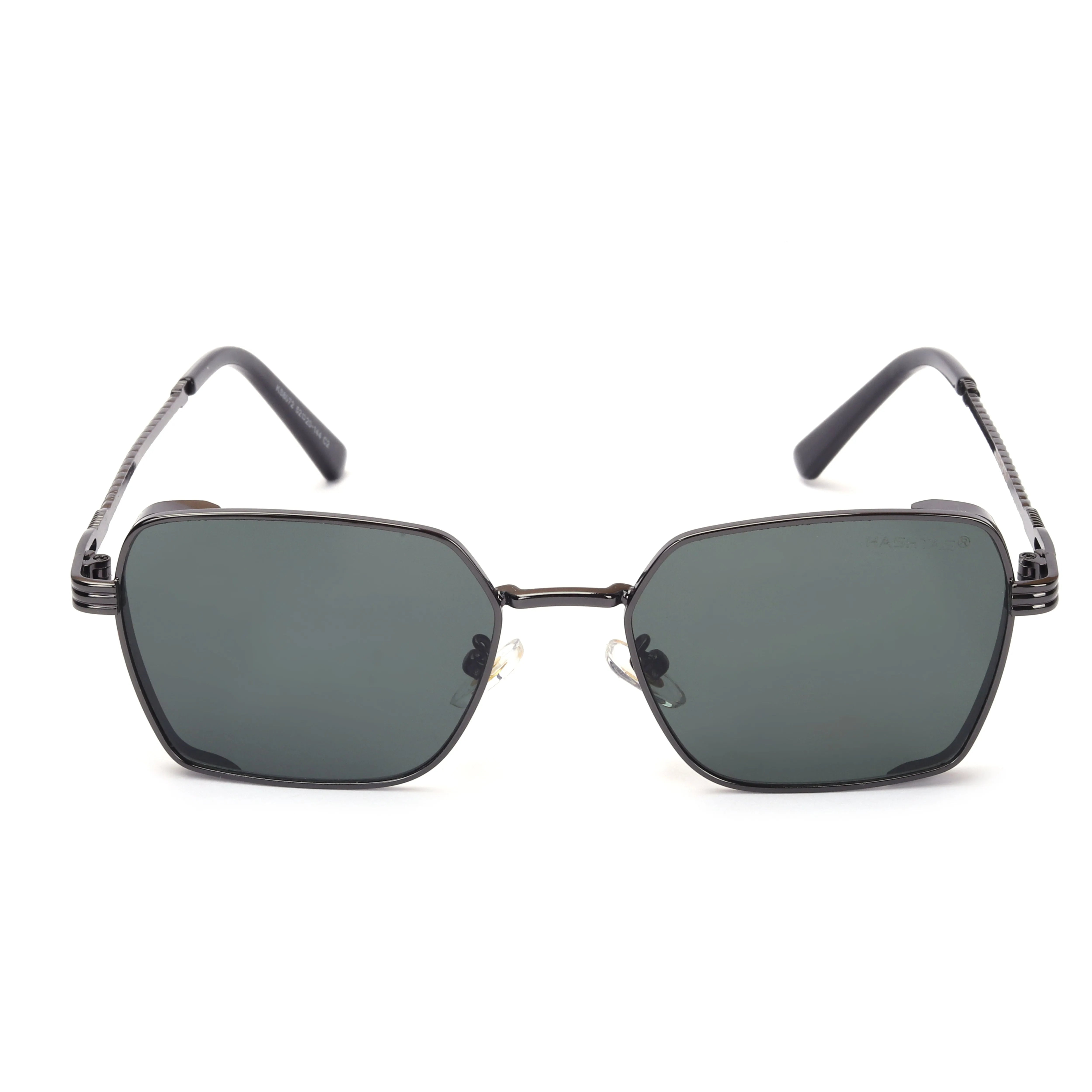 Nyxora | Grey Medium Full Rim Rectangle Sunglasses for Men & Women [UV-protected]
