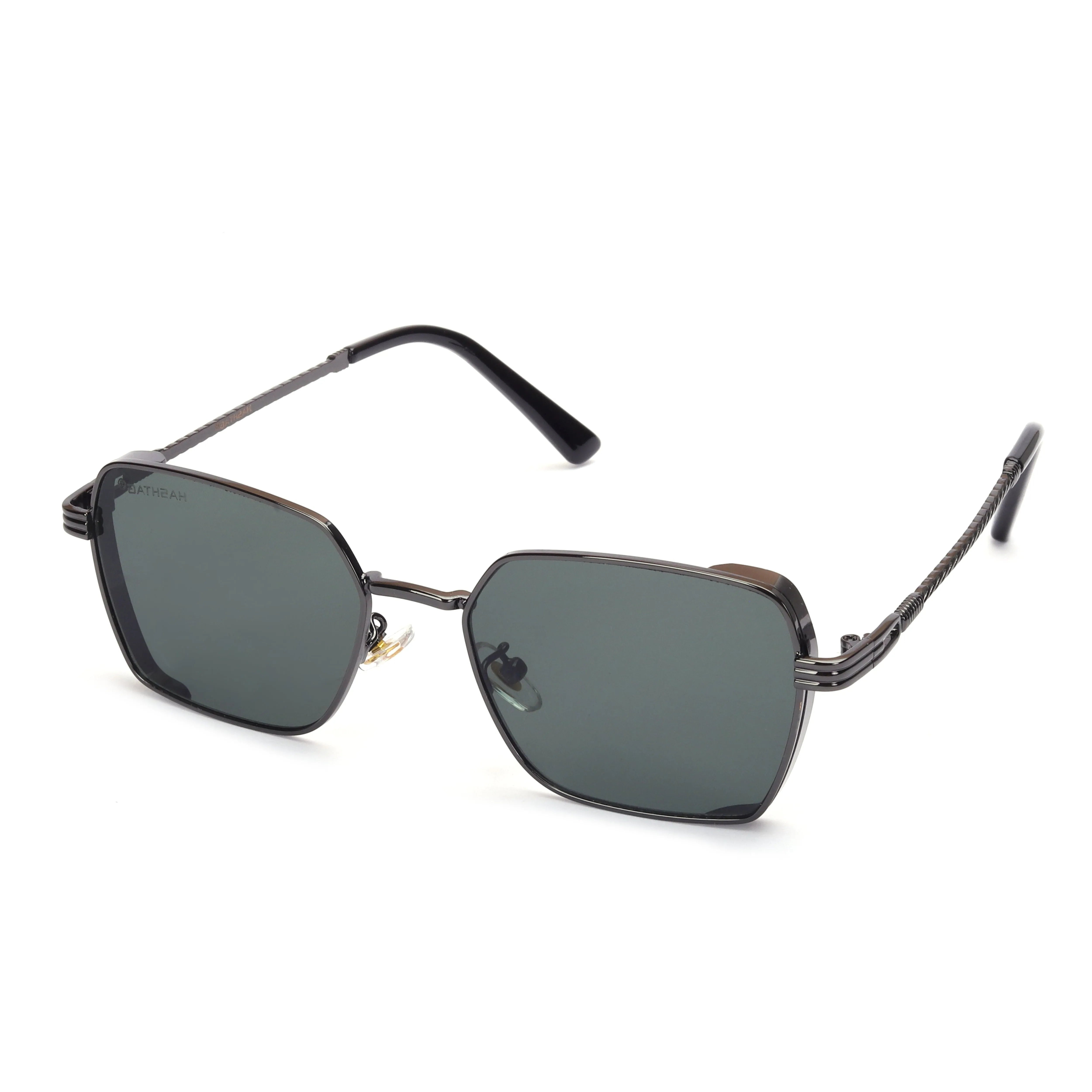 Nyxora | Grey Medium Full Rim Rectangle Sunglasses for Men & Women [UV-protected]