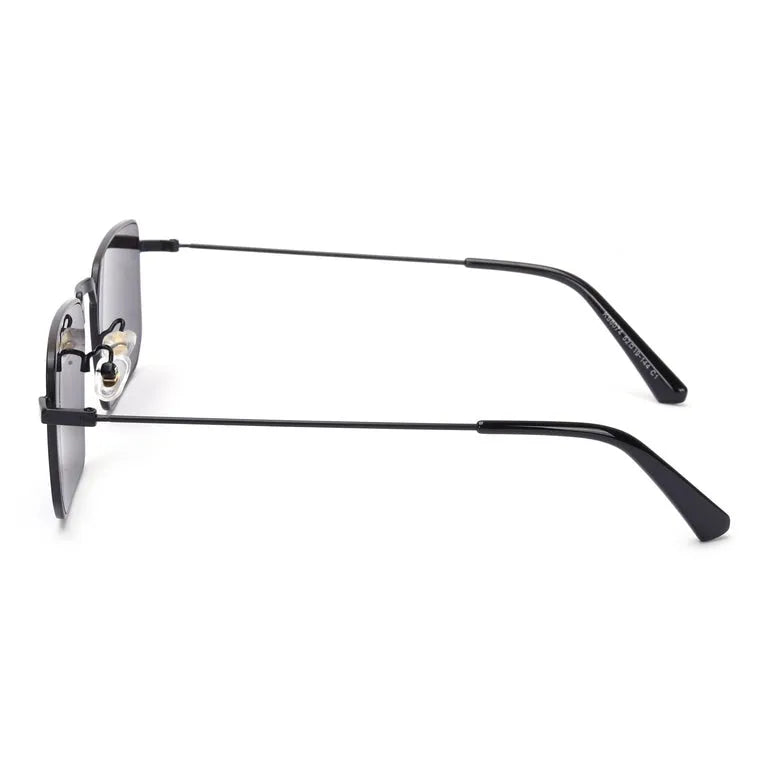 Feryn | Black Medium Full Rim Rectangle Sunglasses for Men & Women [UV-protected]