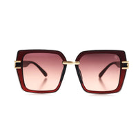 Valoria | Wine Red Large Full Rim Square Sunglasses for Women [UV-protected]