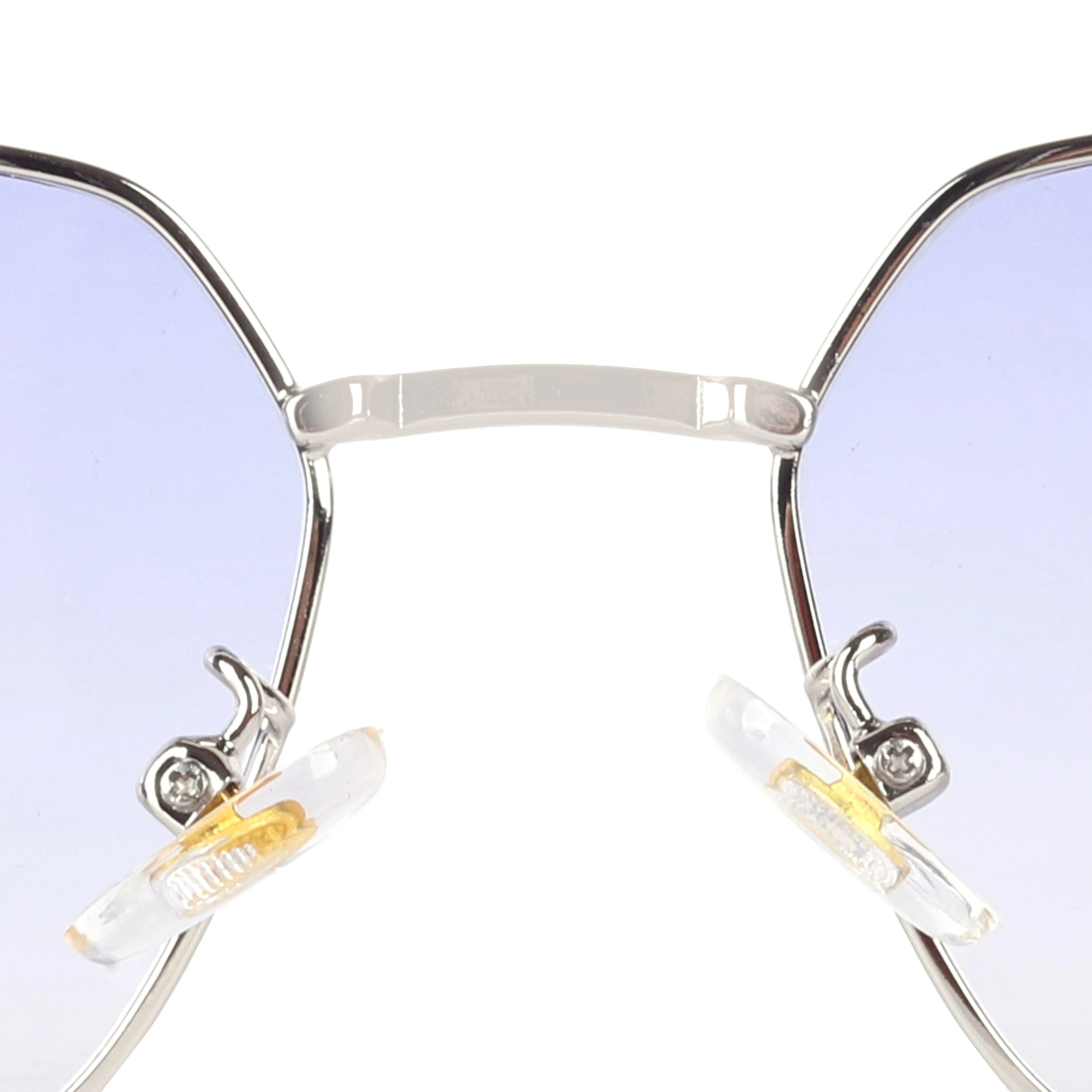 Nyxora | Silver Medium Full Rim Rectangle Sunglasses for Men & Women [UV-protected]
