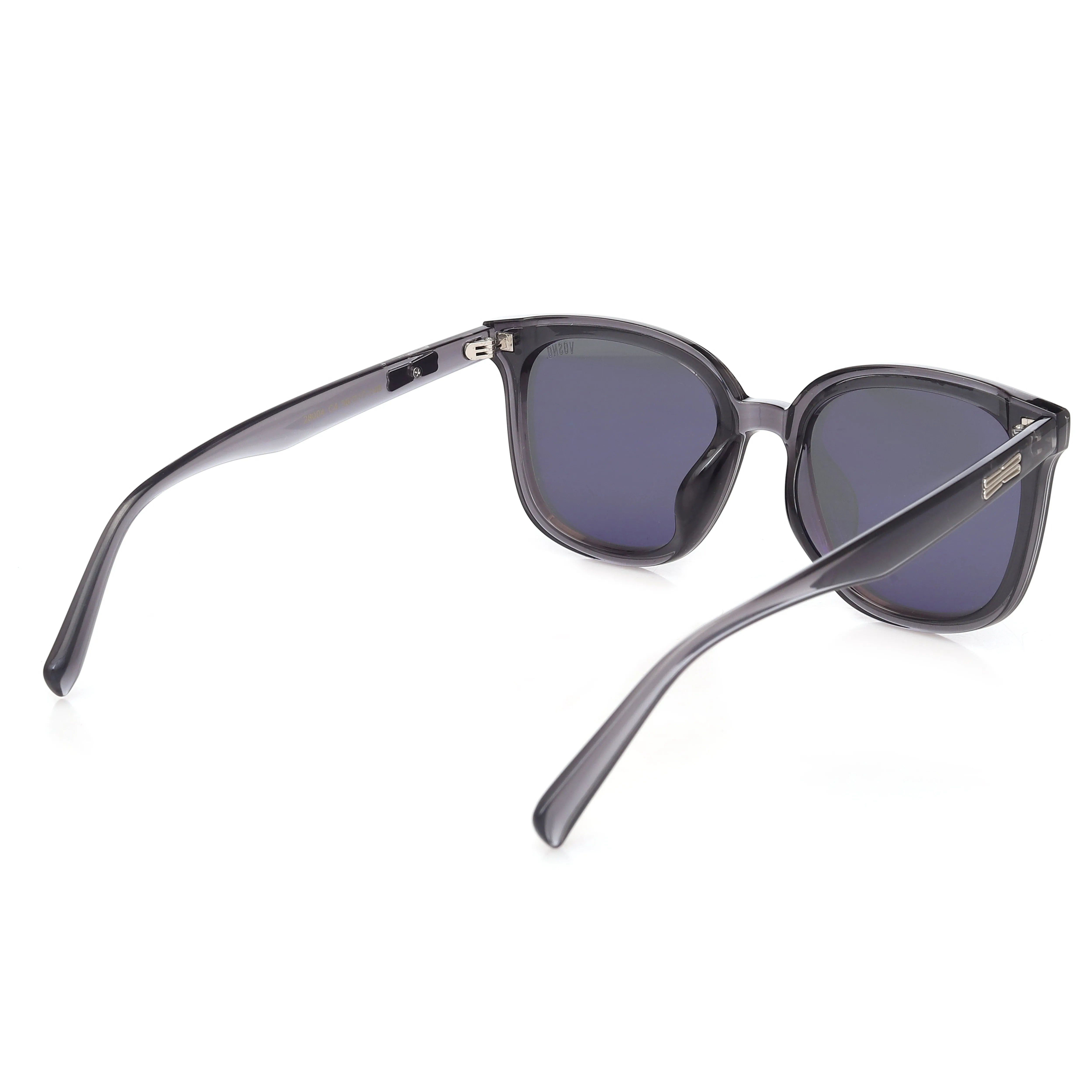 Teyron | Transparent Grey Extra-Large Full Rim Square Sunglasses for Men & Women [Polarized] HASHTAG X VOSNO