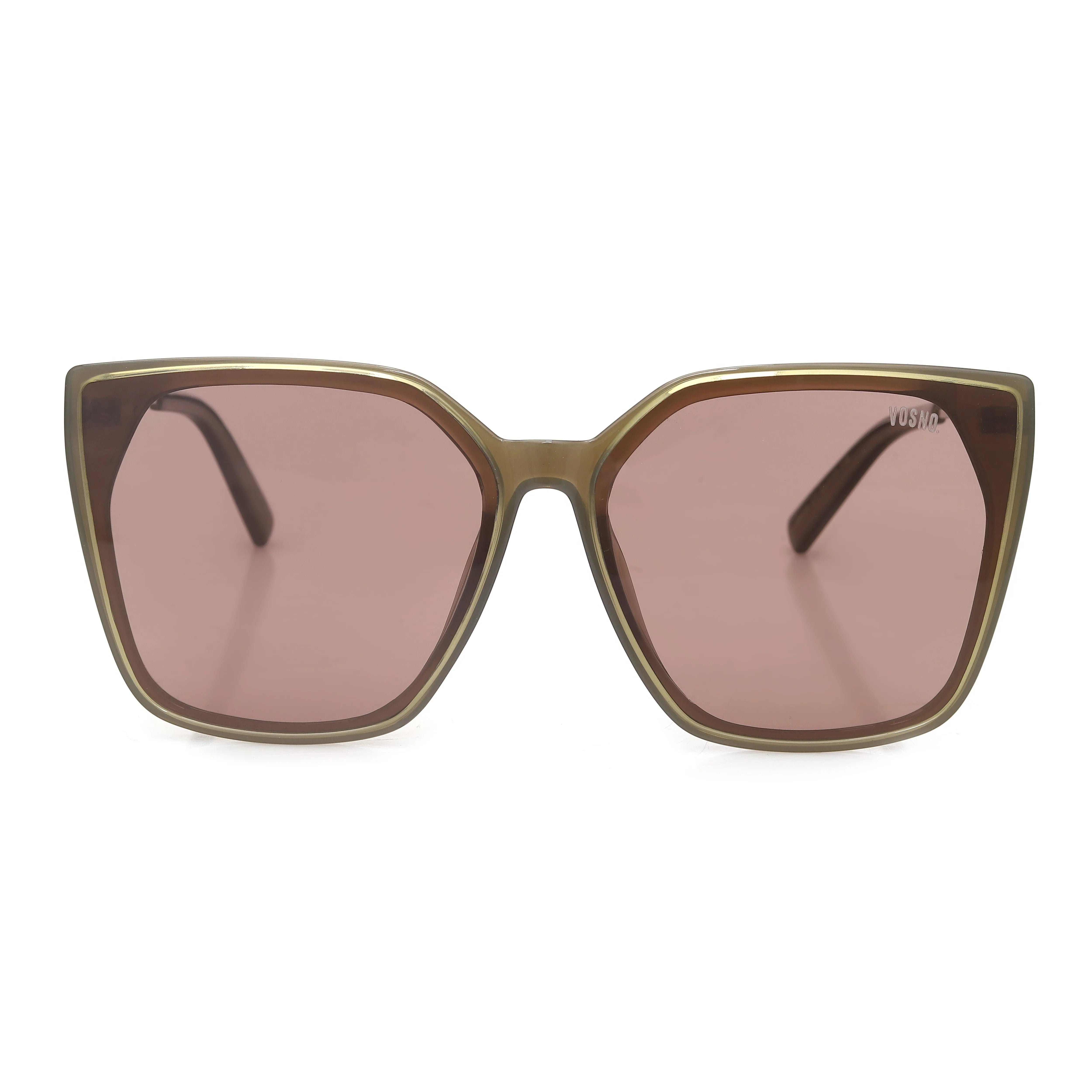 Sylor | Transparent Green Extra-Large Full Rim Butterfly Sunglasses for Women [Polarized] HASHTAG X VOSNO