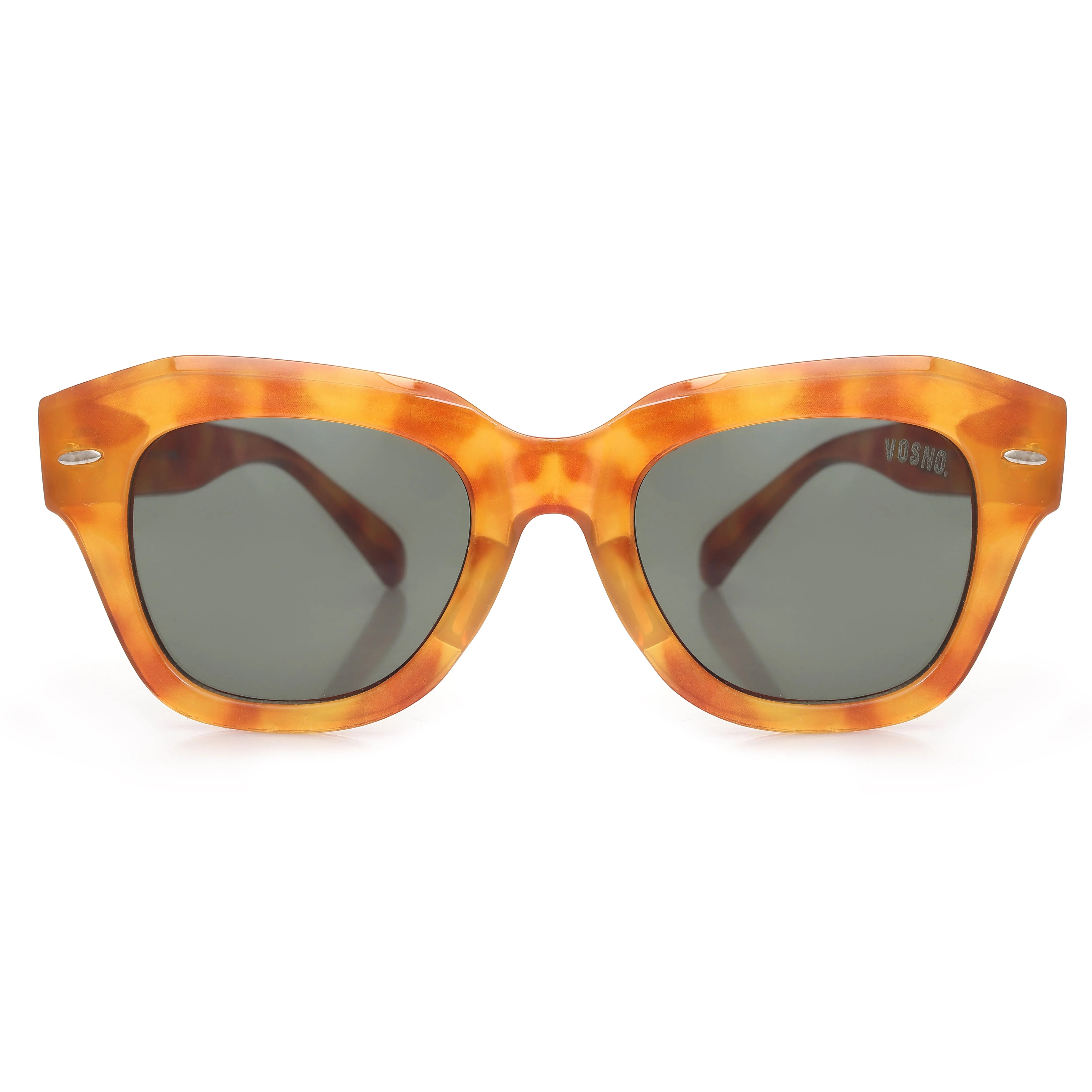 Valen | Orange Texture Extra-Large Full Rim Wayfarer Sunglasses for Men & Women [UV-protected] HASHTAG X VOSNO