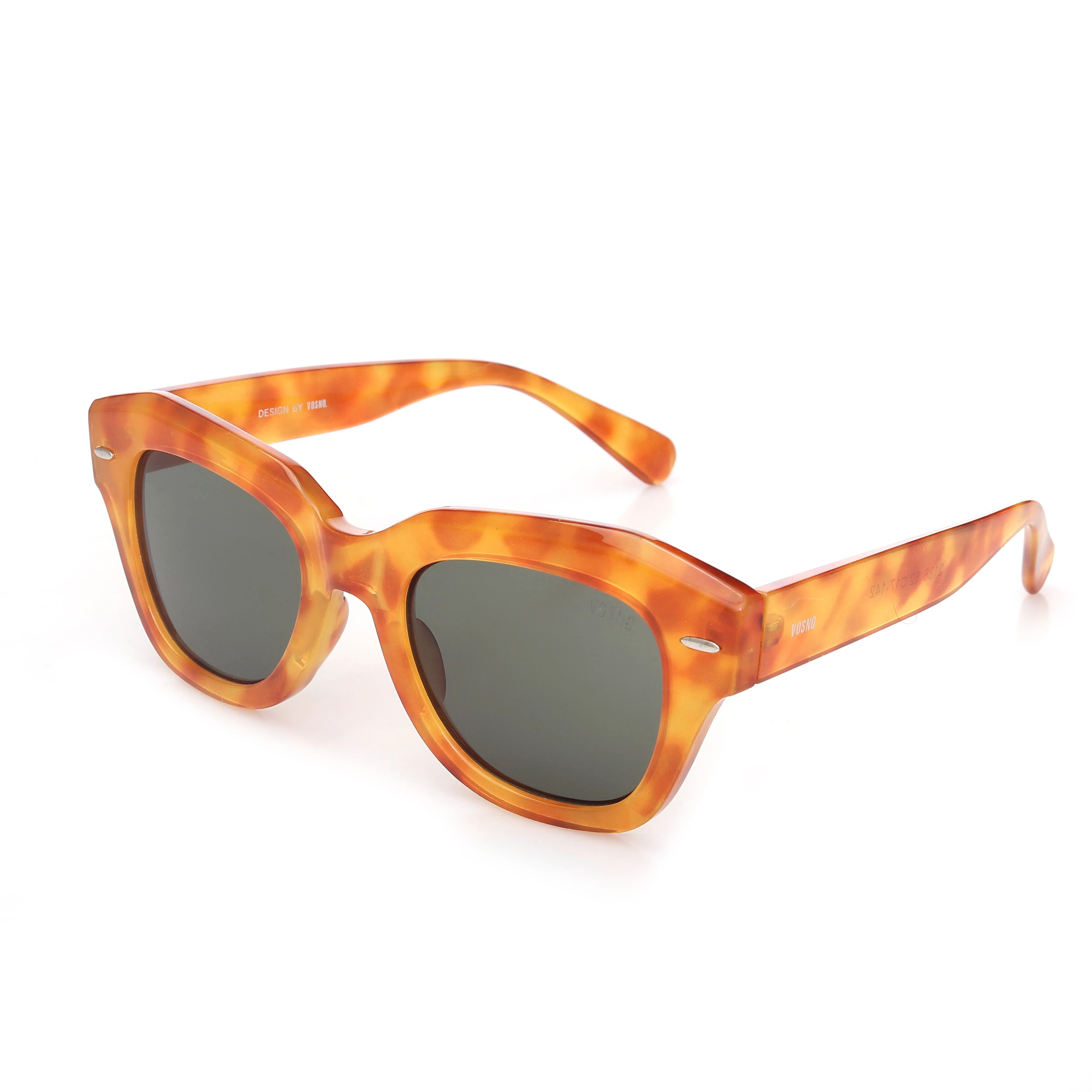 Valen | Orange Texture Extra-Large Full Rim Wayfarer Sunglasses for Men & Women [UV-protected] HASHTAG X VOSNO