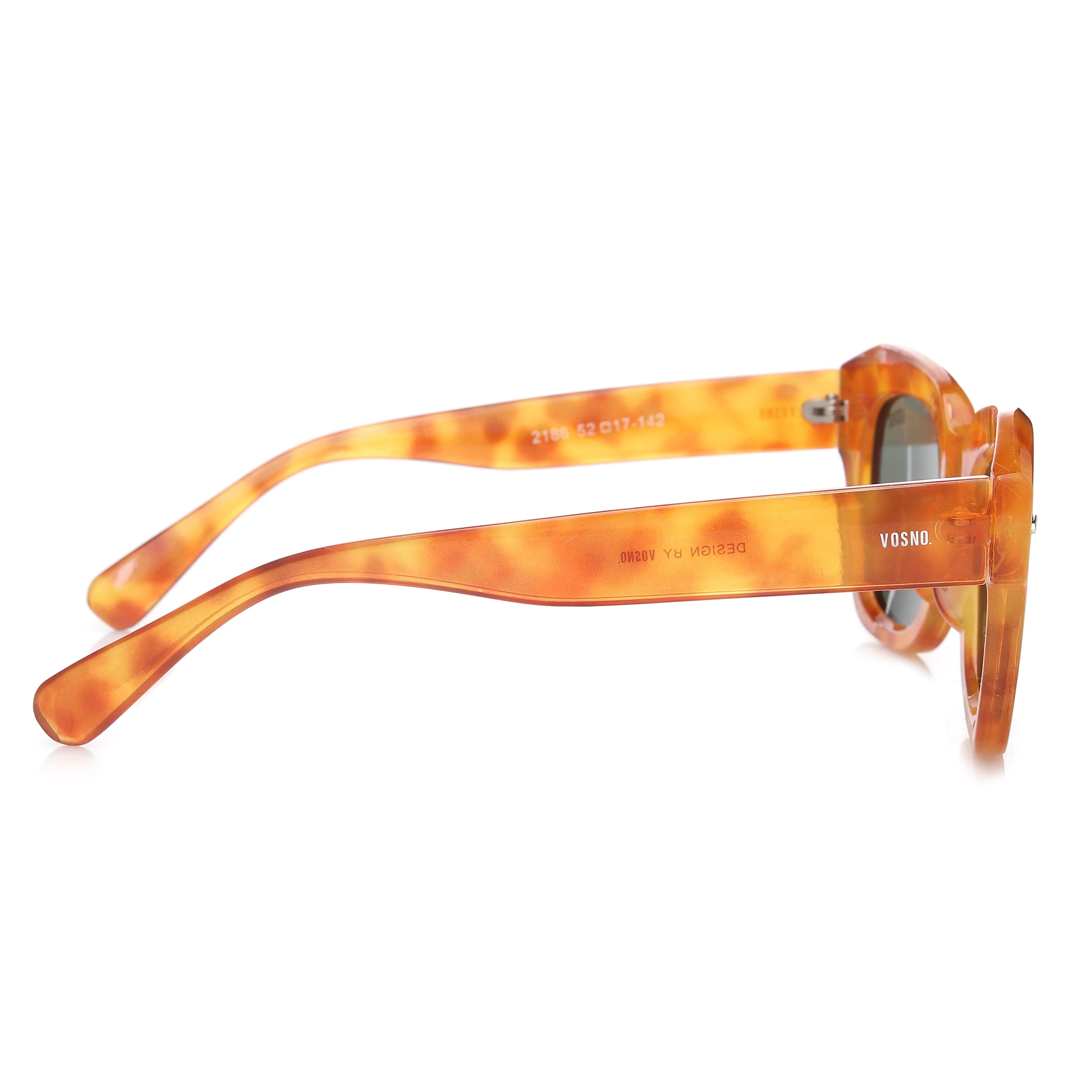 Valen | Orange Texture Extra-Large Full Rim Wayfarer Sunglasses for Men & Women [UV-protected] HASHTAG X VOSNO