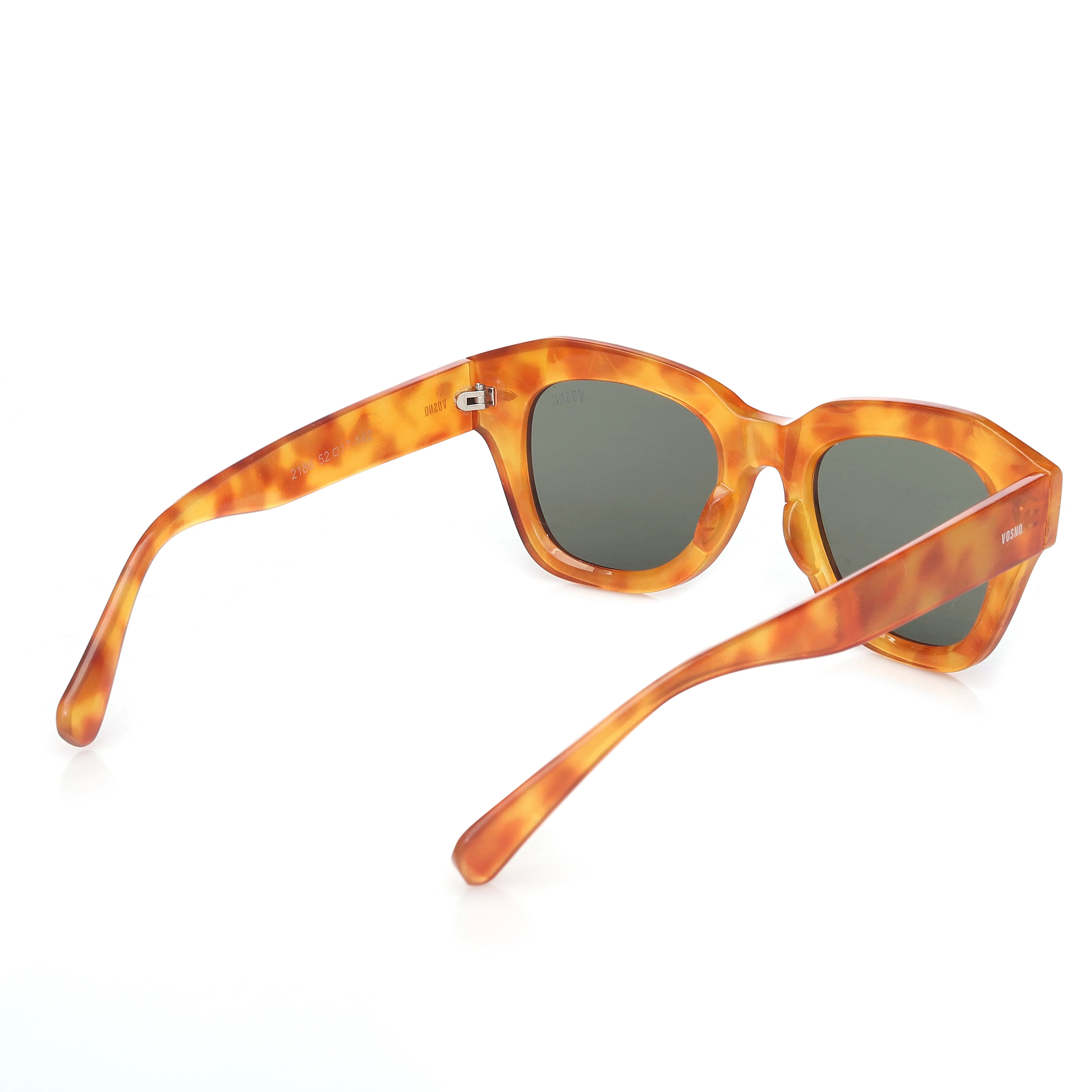 Valen | Orange Texture Extra-Large Full Rim Wayfarer Sunglasses for Men & Women [UV-protected] HASHTAG X VOSNO
