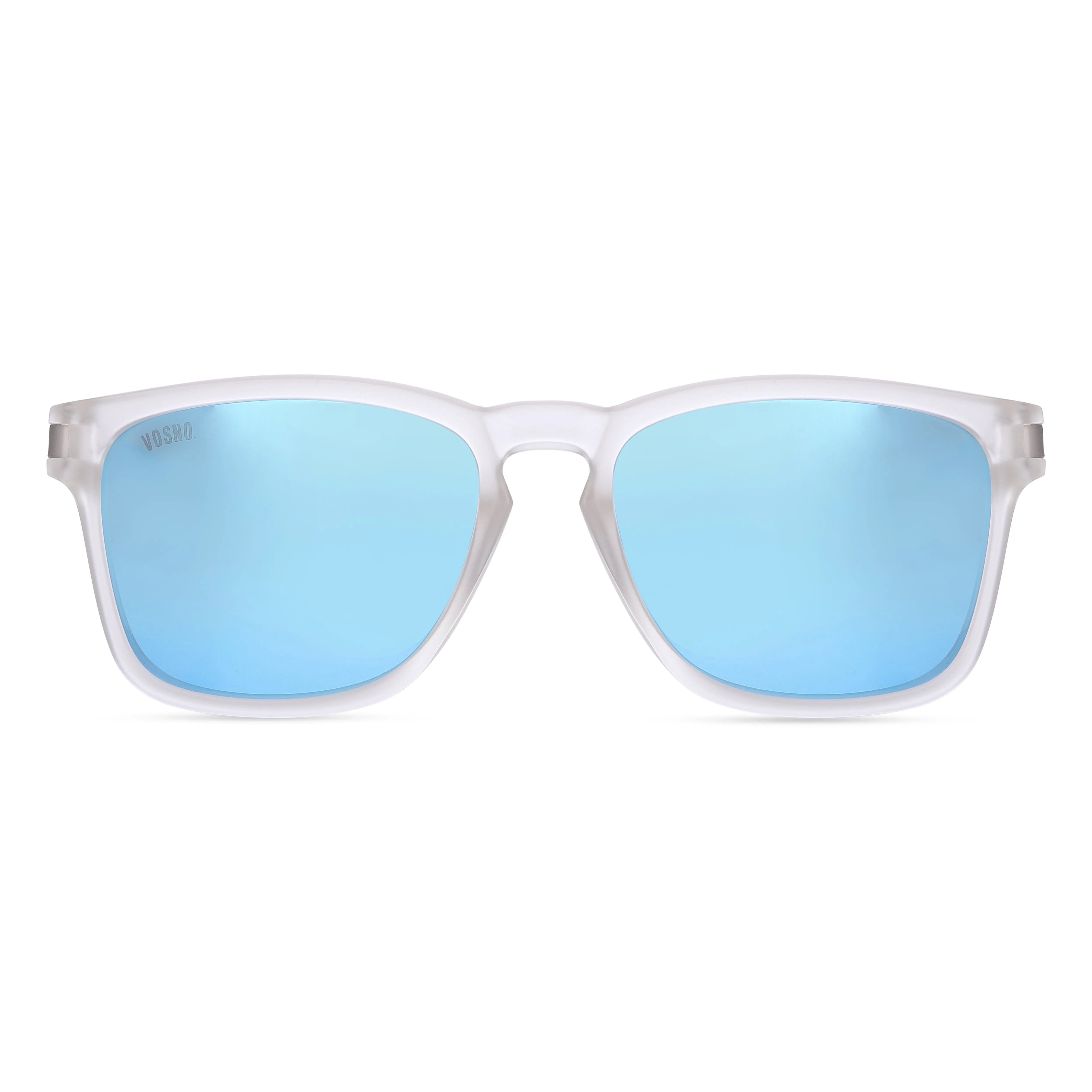 Yvara | Transparent Blue Large Full Rim Wayfarer Sunglasses for Men & Women [Polarized] HASHTAG X VOSNO