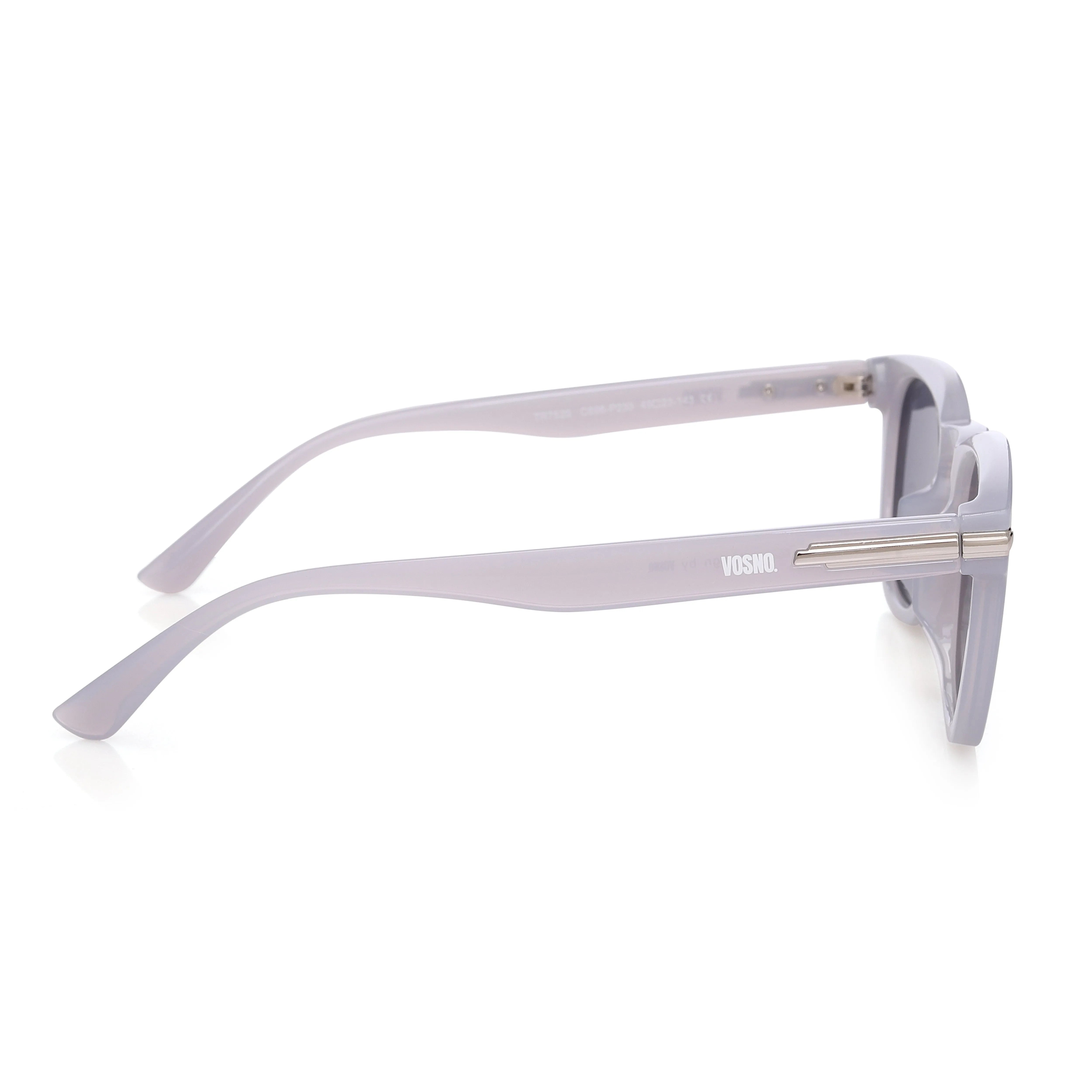 Tayra | Grey Extra-Large Full Rim Wayfarer Sunglasses for Men & Women [Polarized] HASHTAG X VOSNO