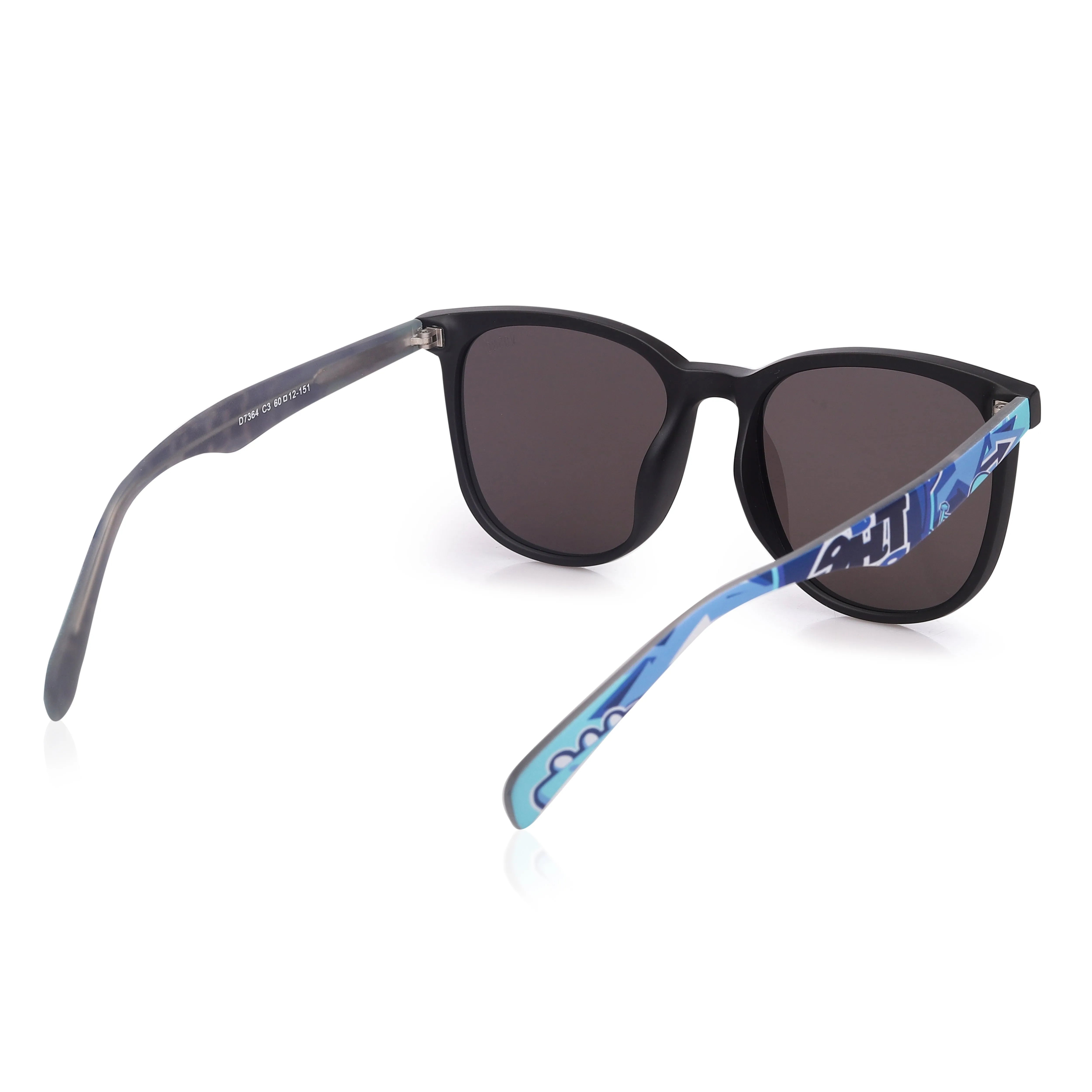 Ylora | Mate Black Medium Full Rim Wayfarer Sunglasses for Men & Women [Polarized] HASHTAG X VOSNO