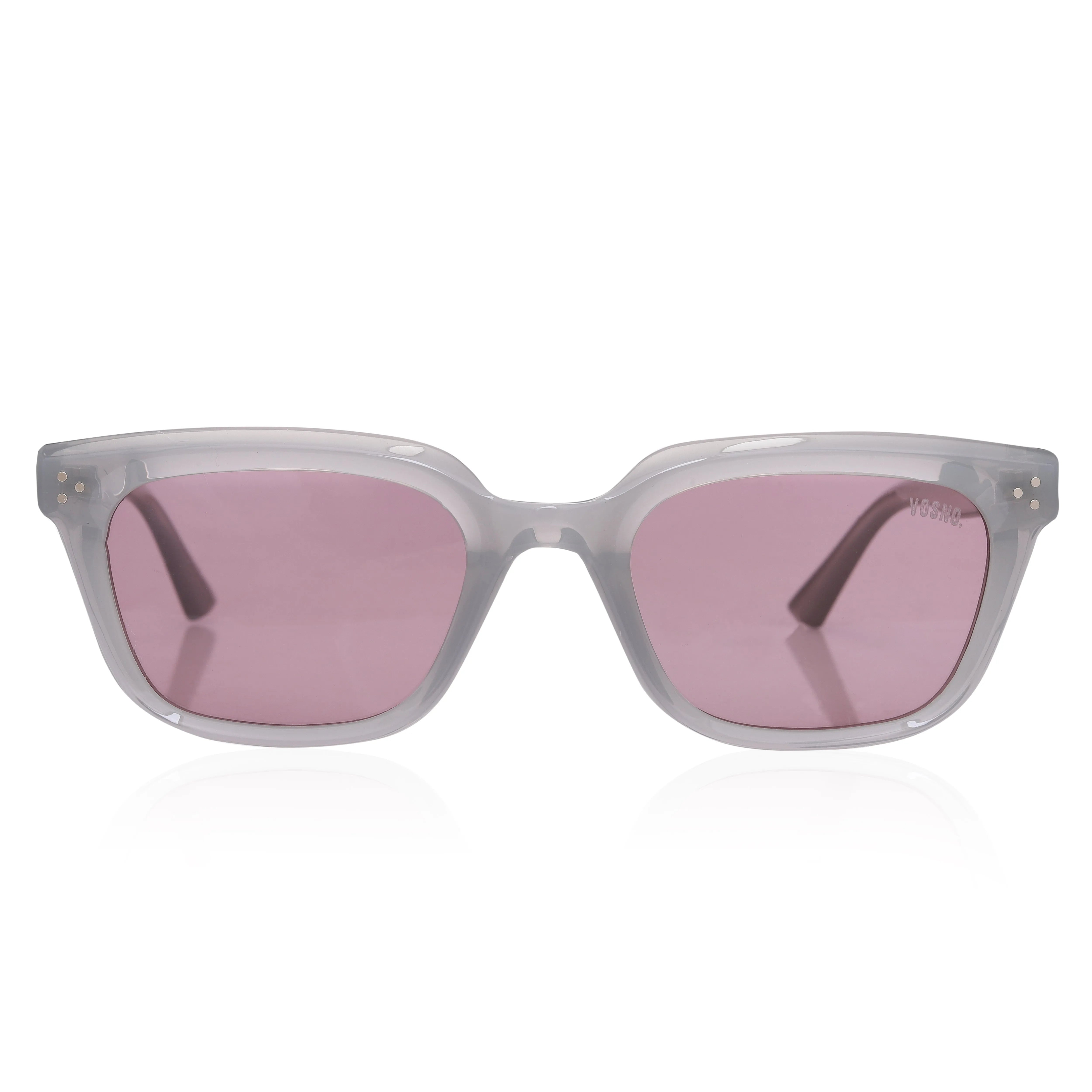 Selora | Transparent Grey Extra-Large Full Rim Wayfarer Sunglasses for Men & Women [Polarized] HASHTAG X VOSNO
