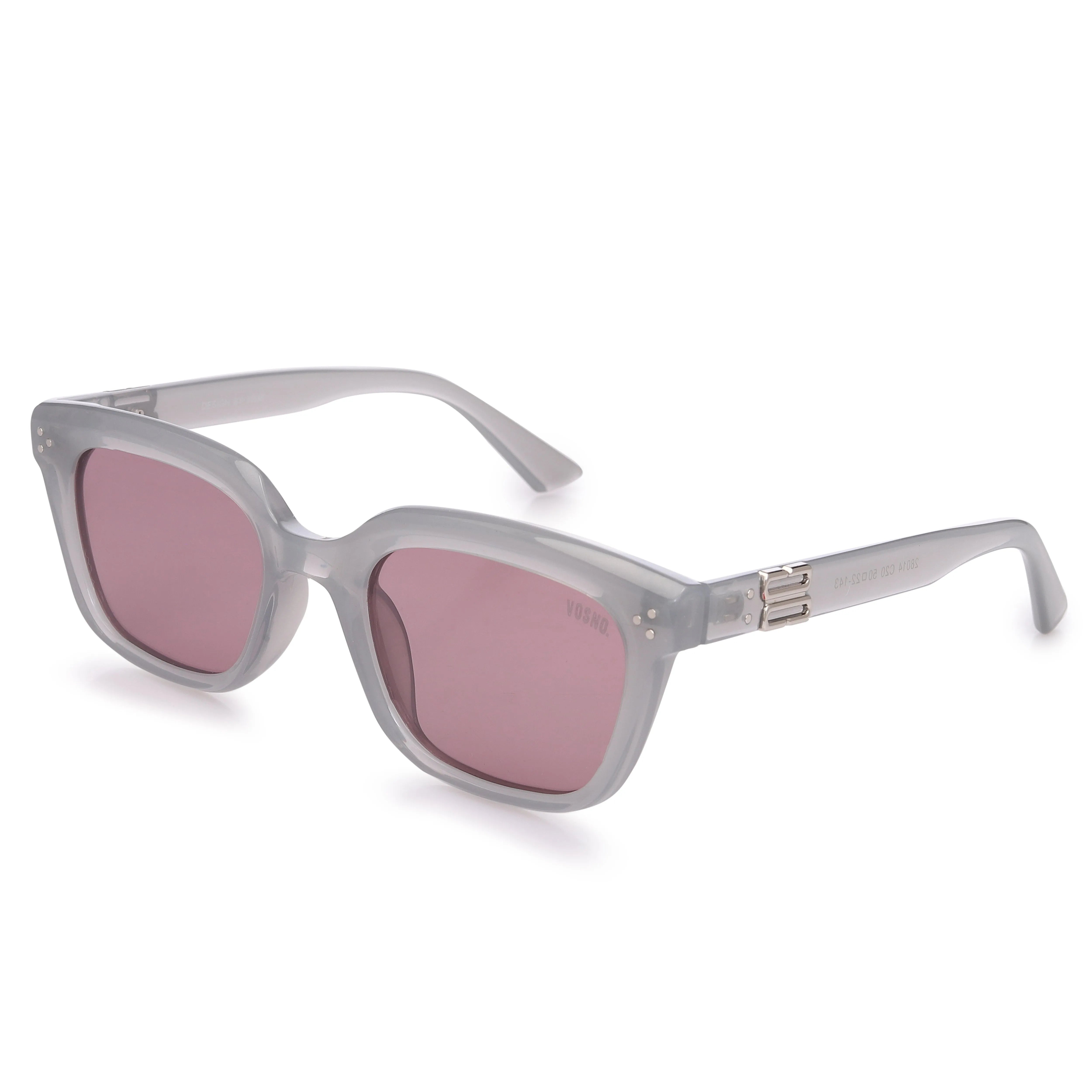 Selora | Transparent Grey Extra-Large Full Rim Wayfarer Sunglasses for Men & Women [Polarized] HASHTAG X VOSNO