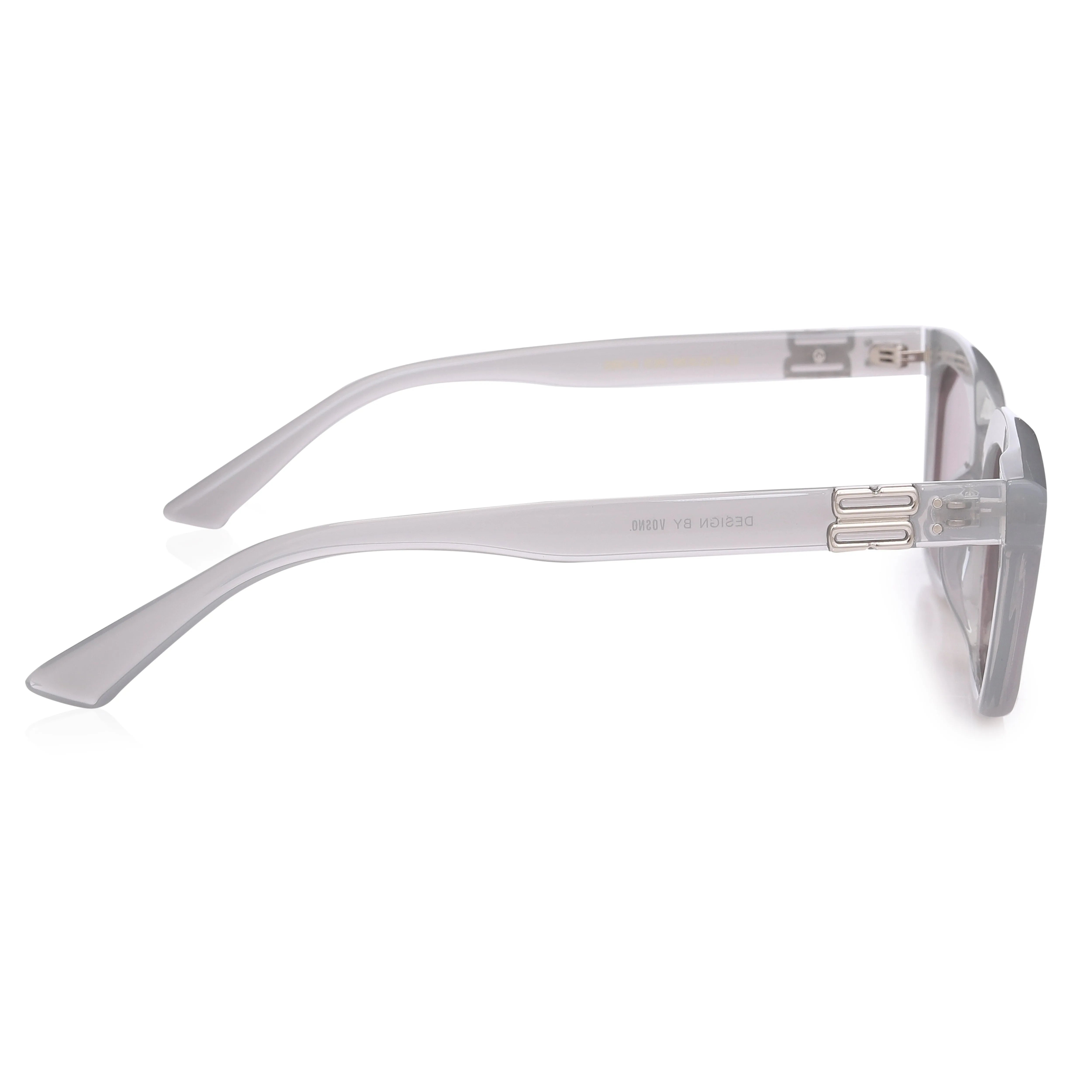 Selora | Transparent Grey Extra-Large Full Rim Wayfarer Sunglasses for Men & Women [Polarized] HASHTAG X VOSNO