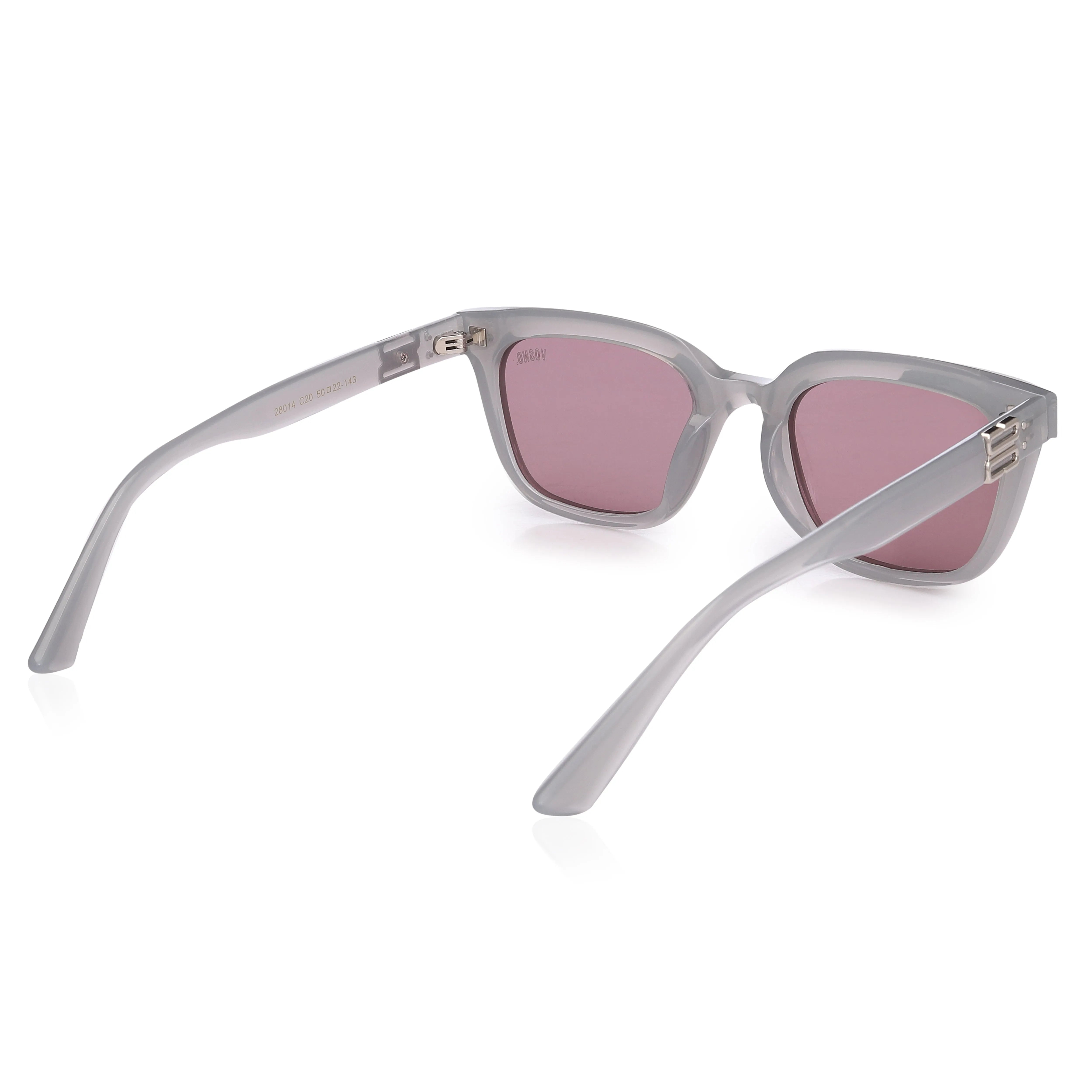 Selora | Transparent Grey Extra-Large Full Rim Wayfarer Sunglasses for Men & Women [Polarized] HASHTAG X VOSNO