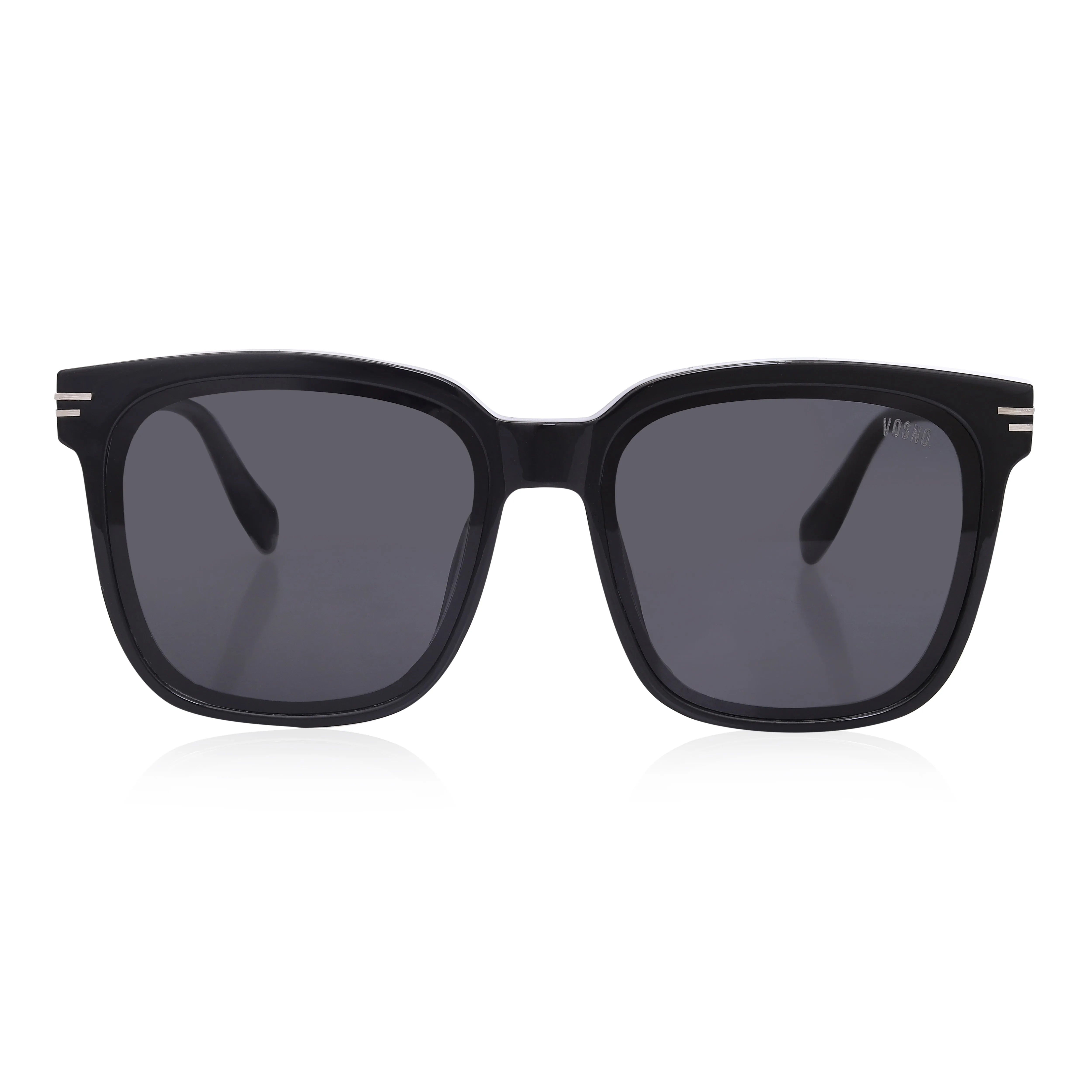 Talora | Black Extra-Large Full Rim Wayfarer Sunglasses for Men & Women [Polarized] HASHTAG X VOSNO